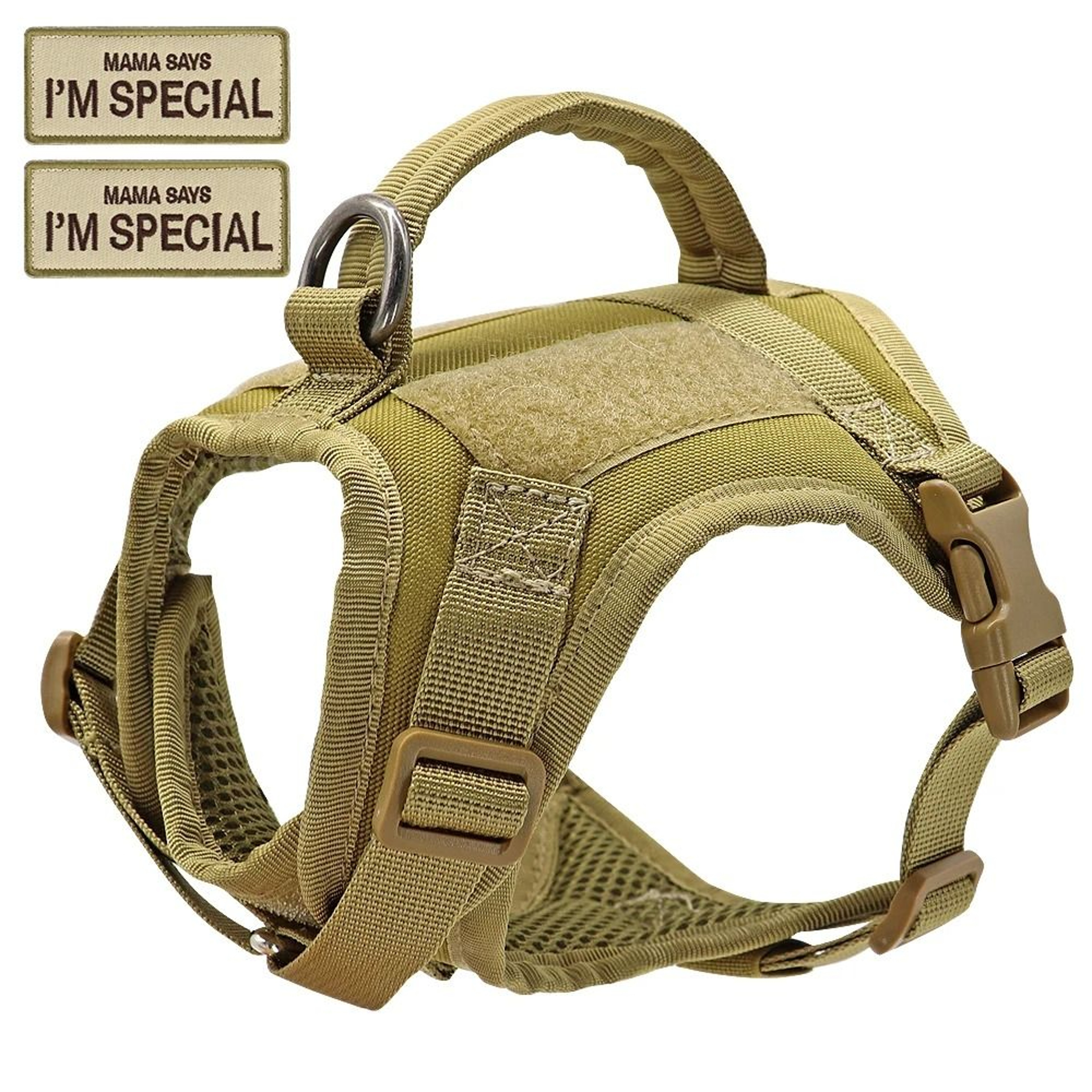 Nylon Tactical Cat Harness Vest With Handle And Stickers 3