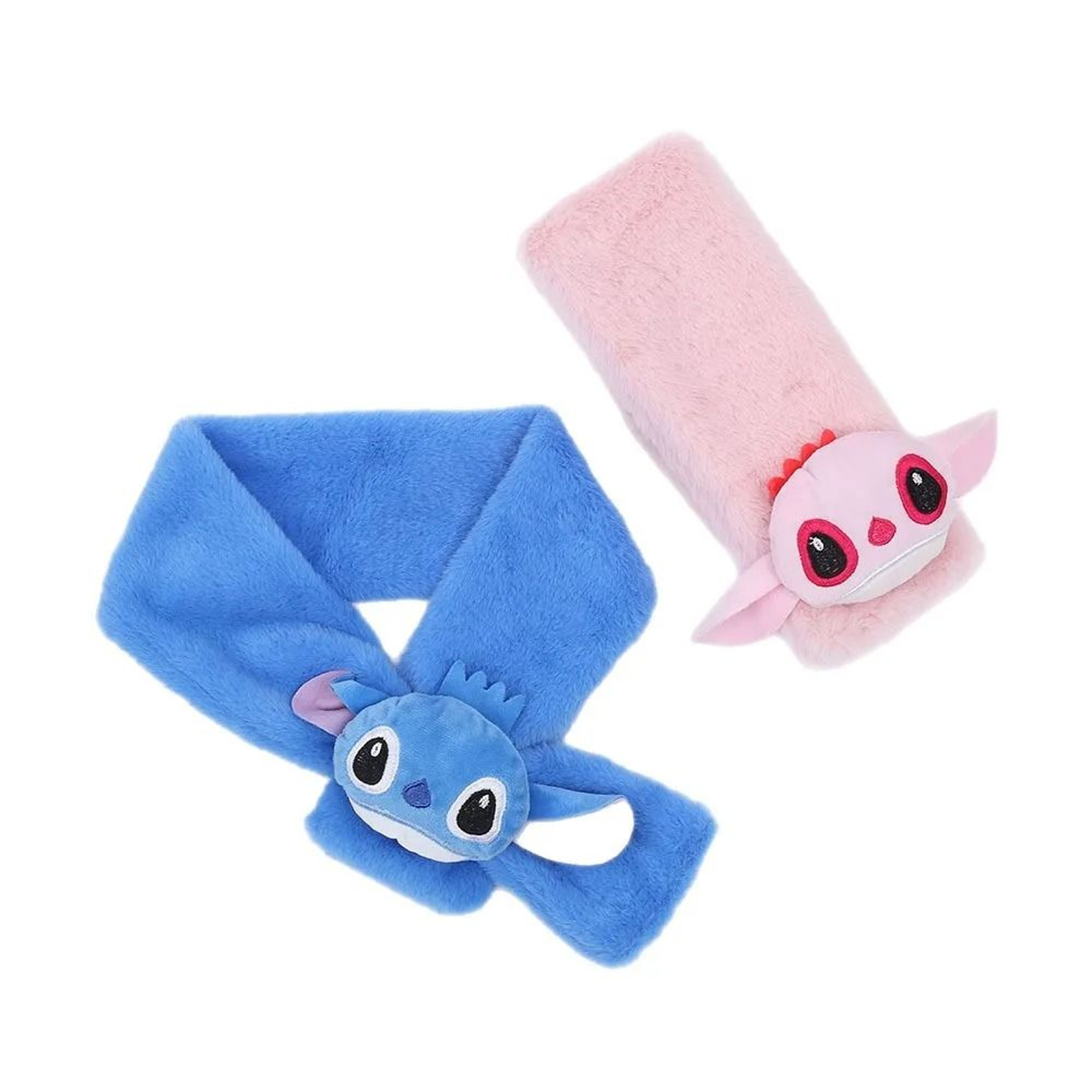 Stitch Inspired Soft Winter Scarf Ear Warmer Cute Cartoon Neck Wrap 5