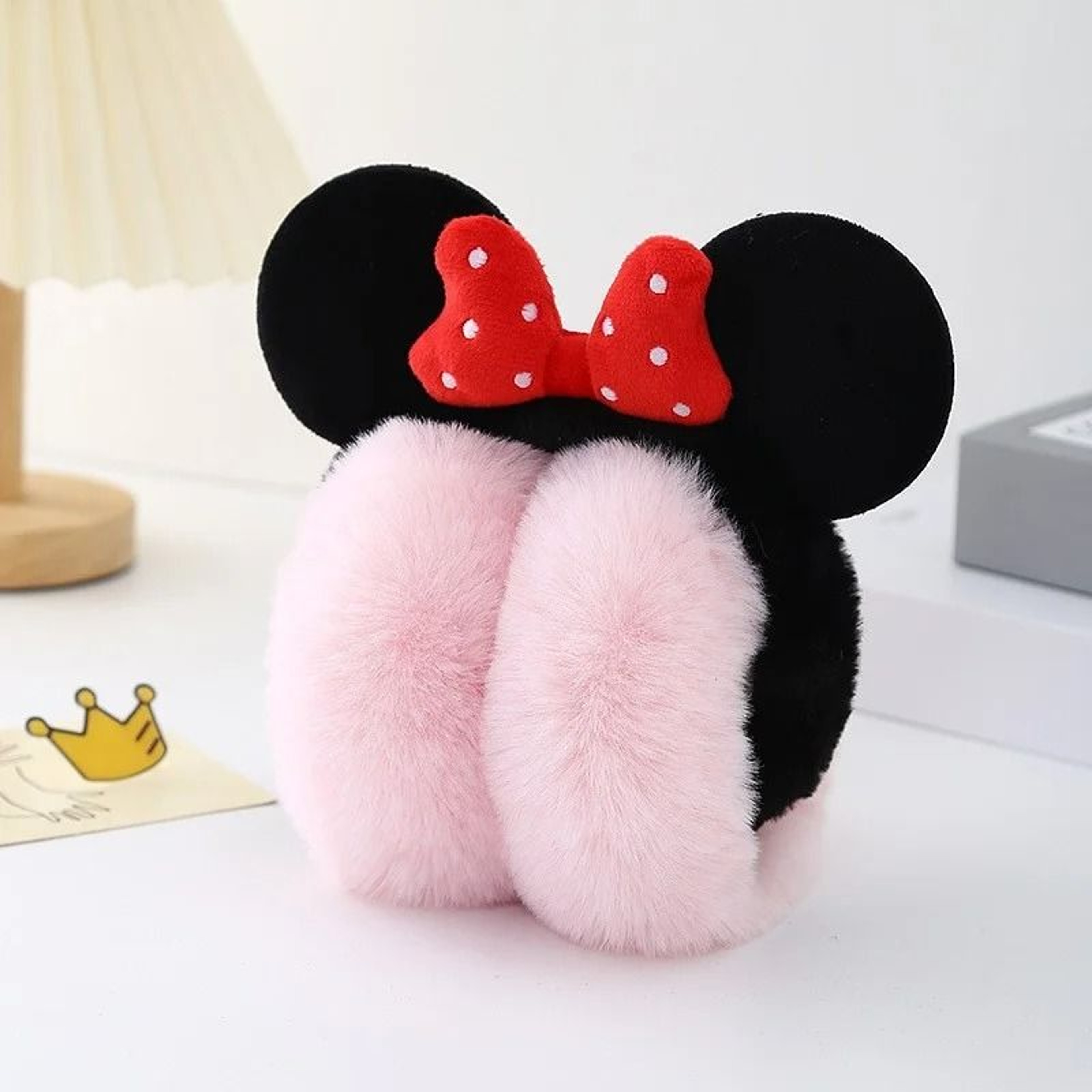 Minnie Mouse Style Bow Earmuffs Warm Cartoon Ear Warmers For Girls 4