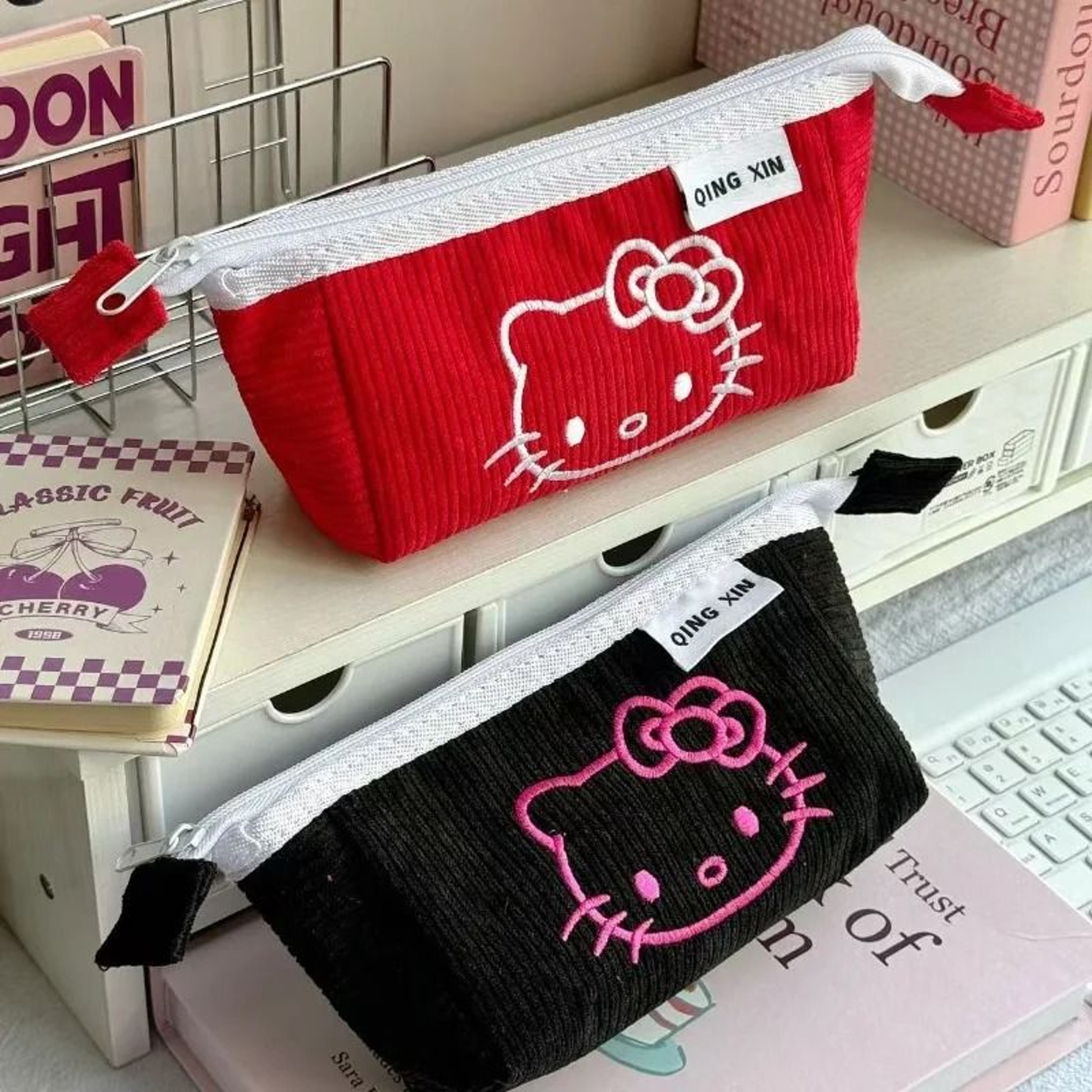 Hello Kitty Cute Cartoon Cosmetic Bag Large Capacity Stationery Storage Pouch 8
