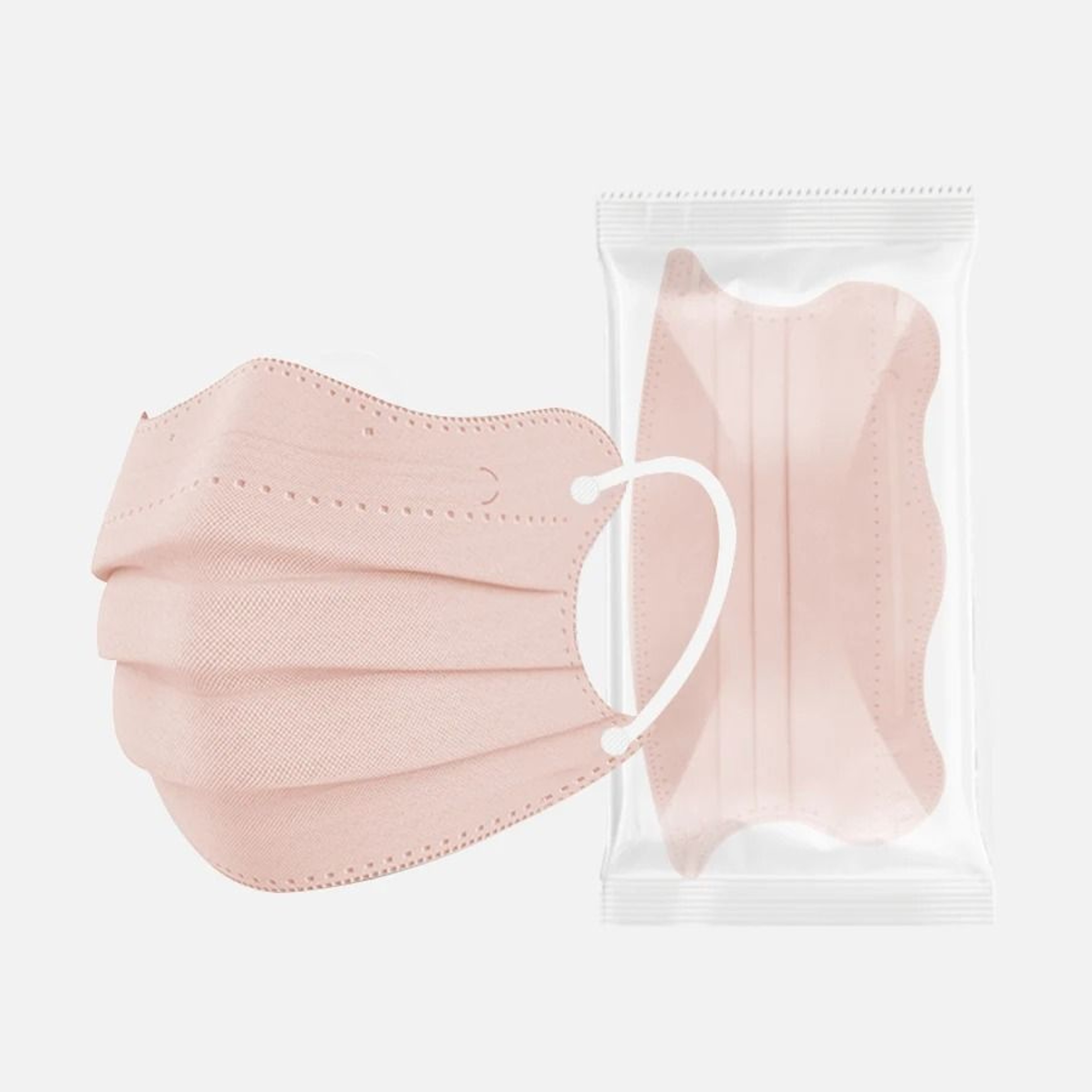 Butterfly Shaped Disposable Face Masks Pink 3 Layer Protective Masks For Women 7