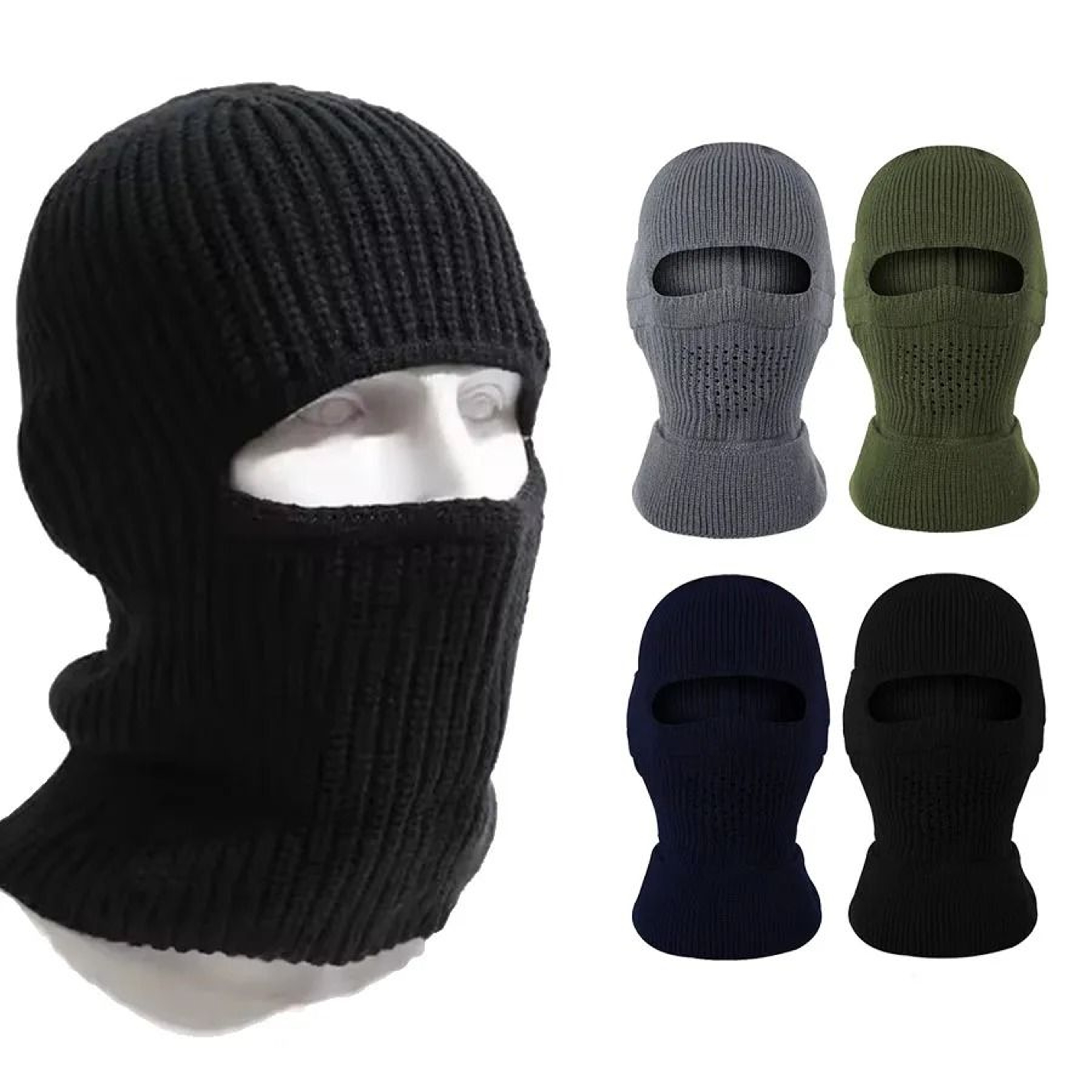 Knitted Full Face Balaclava Beanie Winter Mask Hat For Men 0