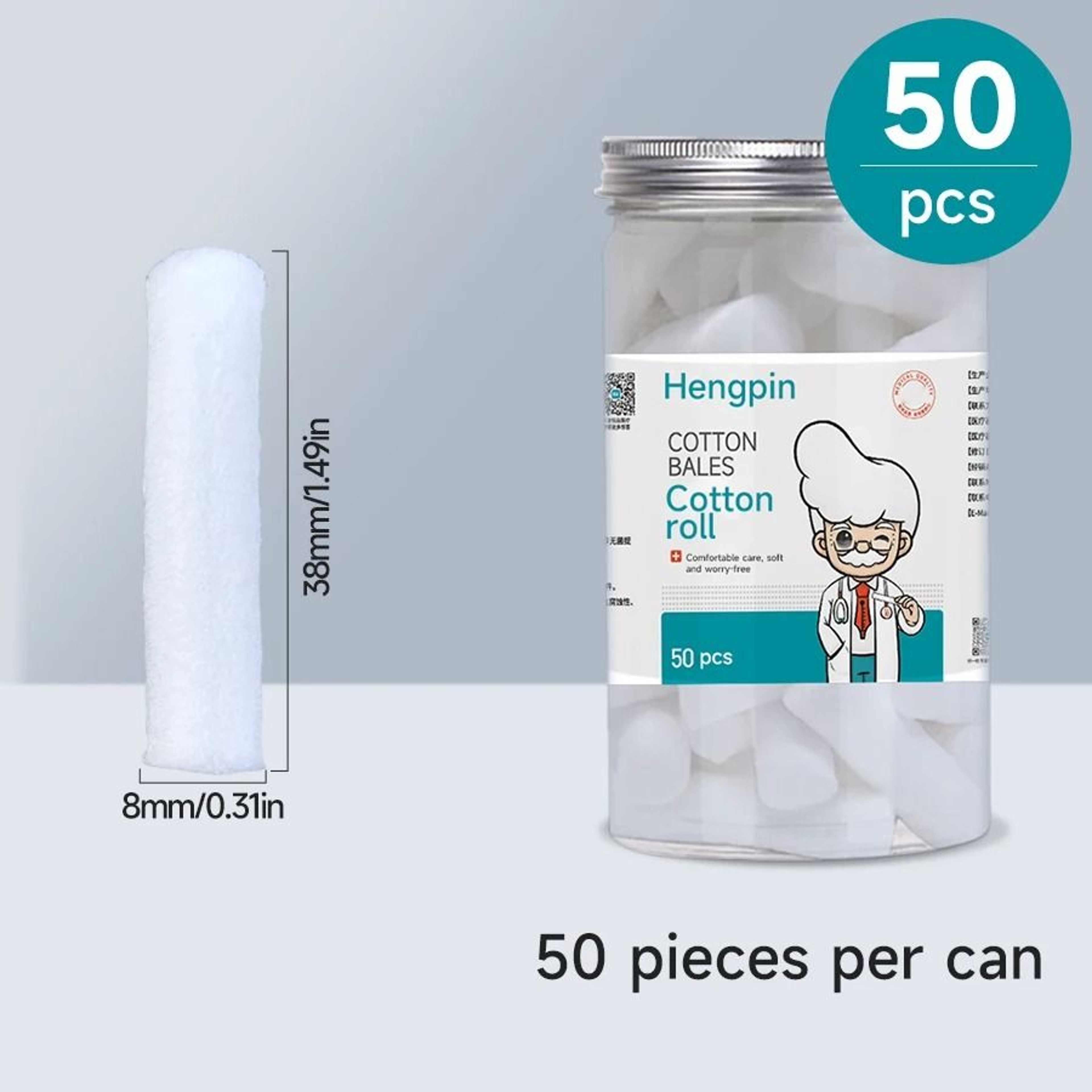 Hypoallergenic Medical Cotton Nasal Rolls For Adults And Children 2