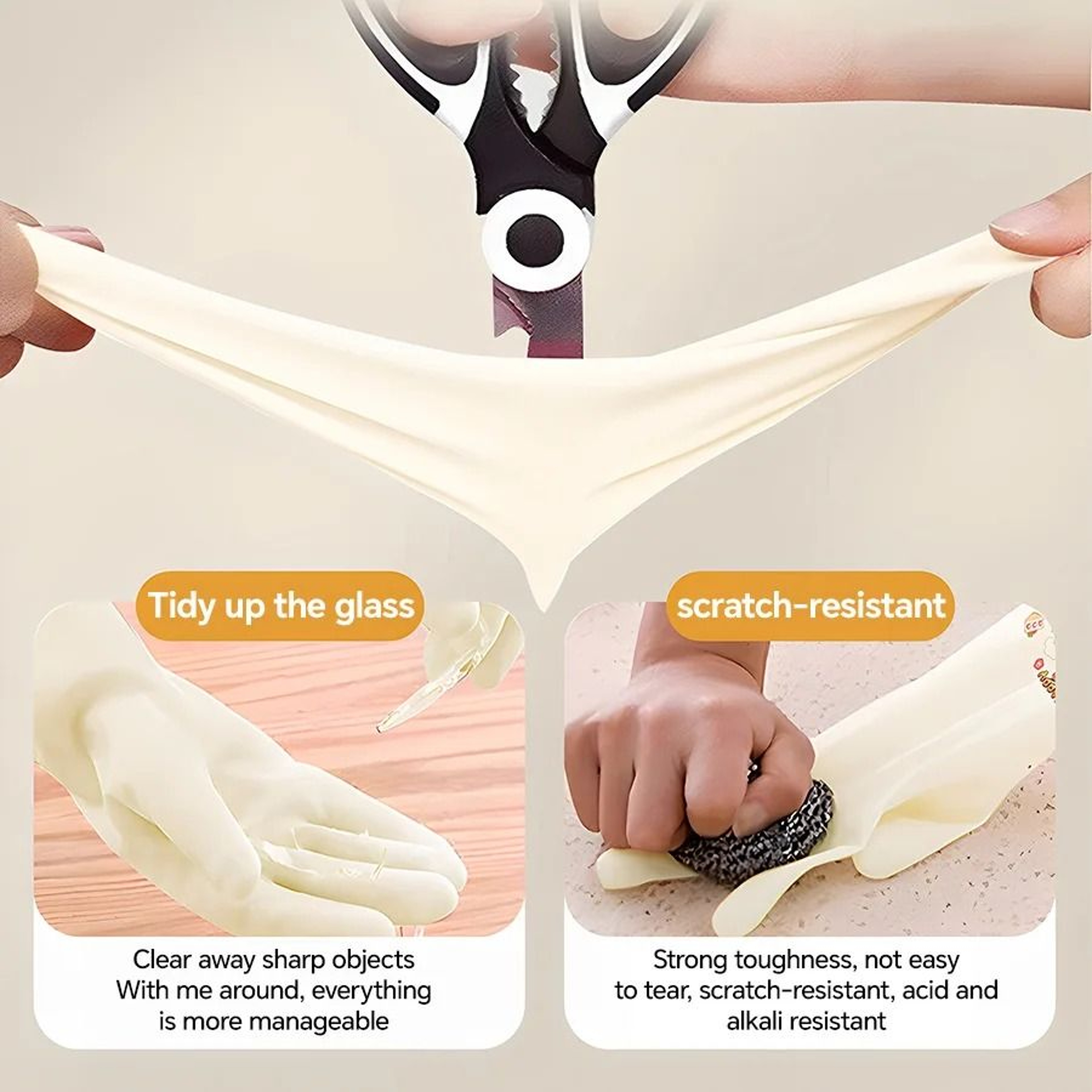 Reusable Waterproof Cleaning Gloves Non Slip Dishwashing Gloves For Household Chores 5