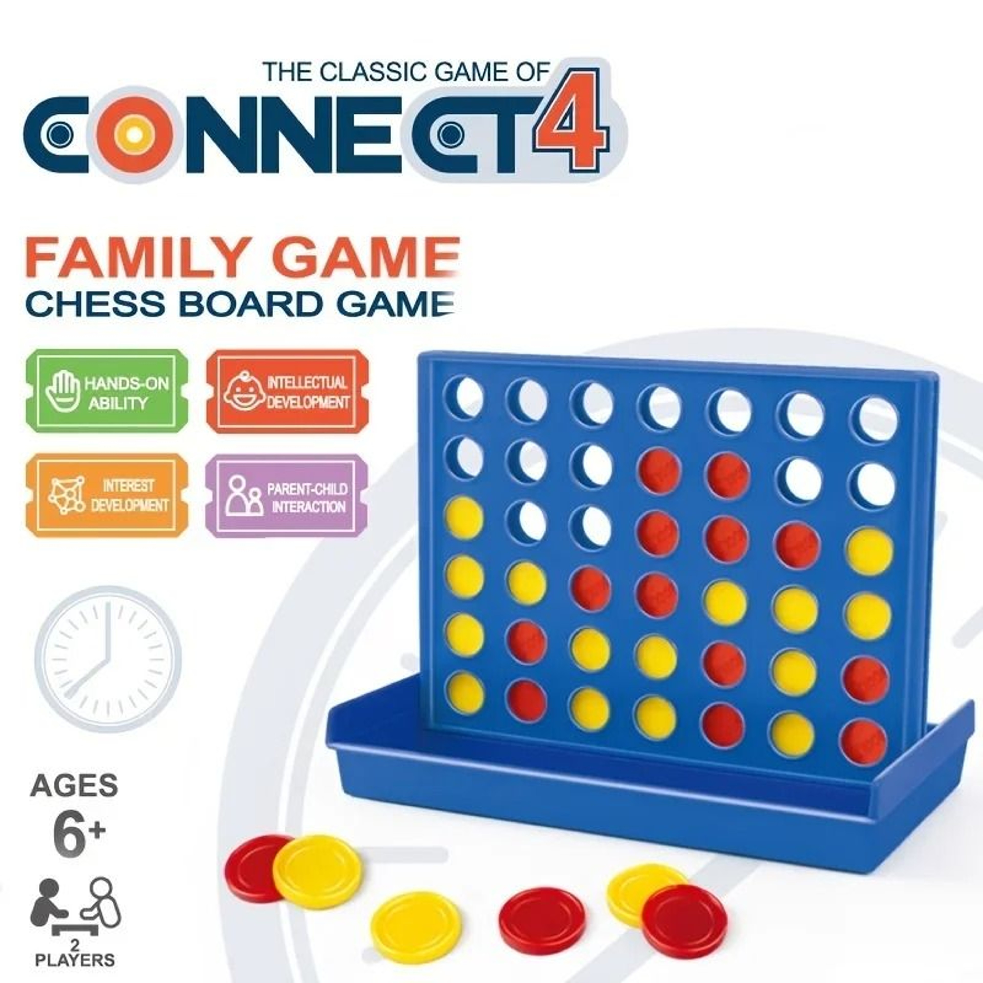 Four In A Row Game Classic Connect Board Game For Kids And Family 10