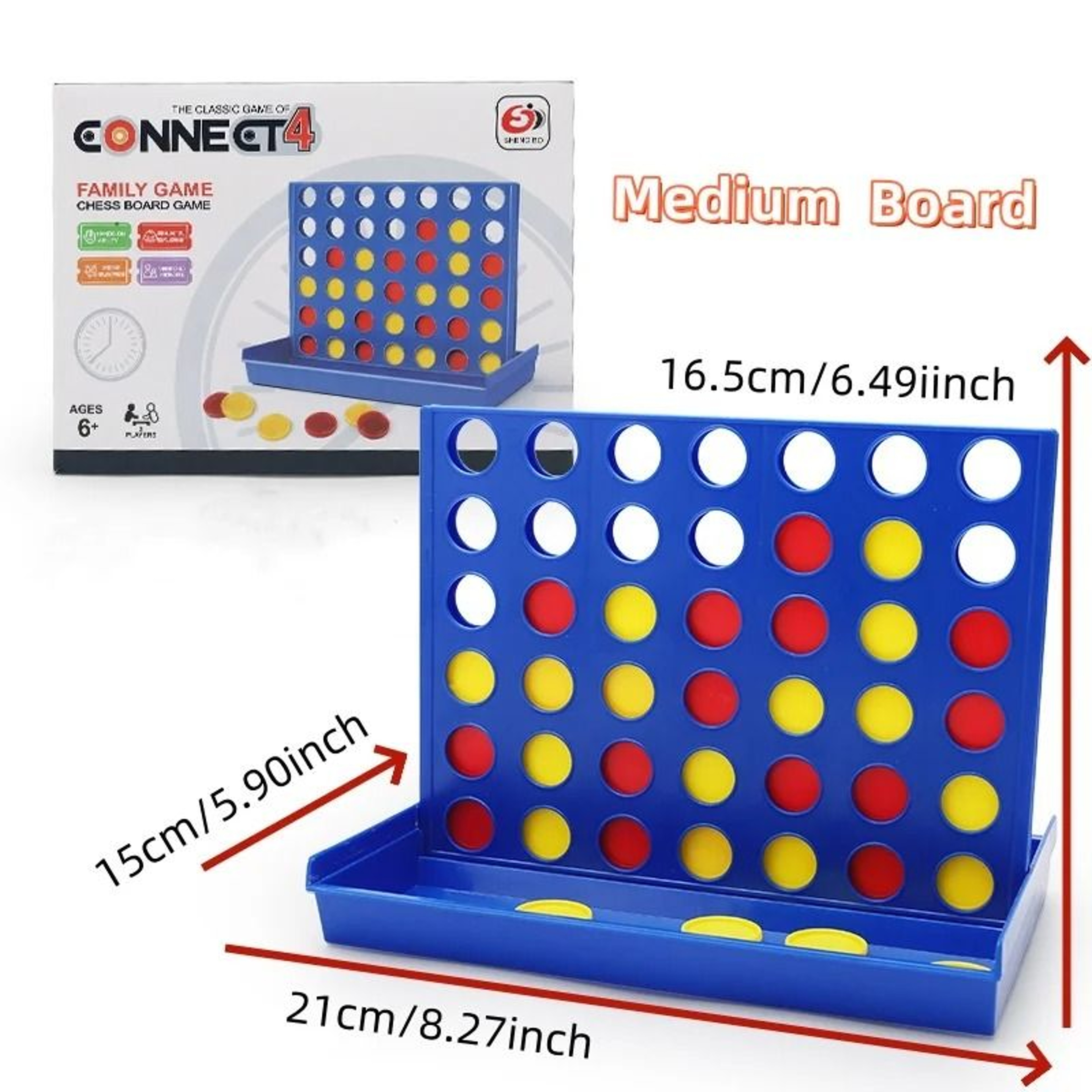 Four In A Row Game Classic Connect Board Game For Kids And Family 4