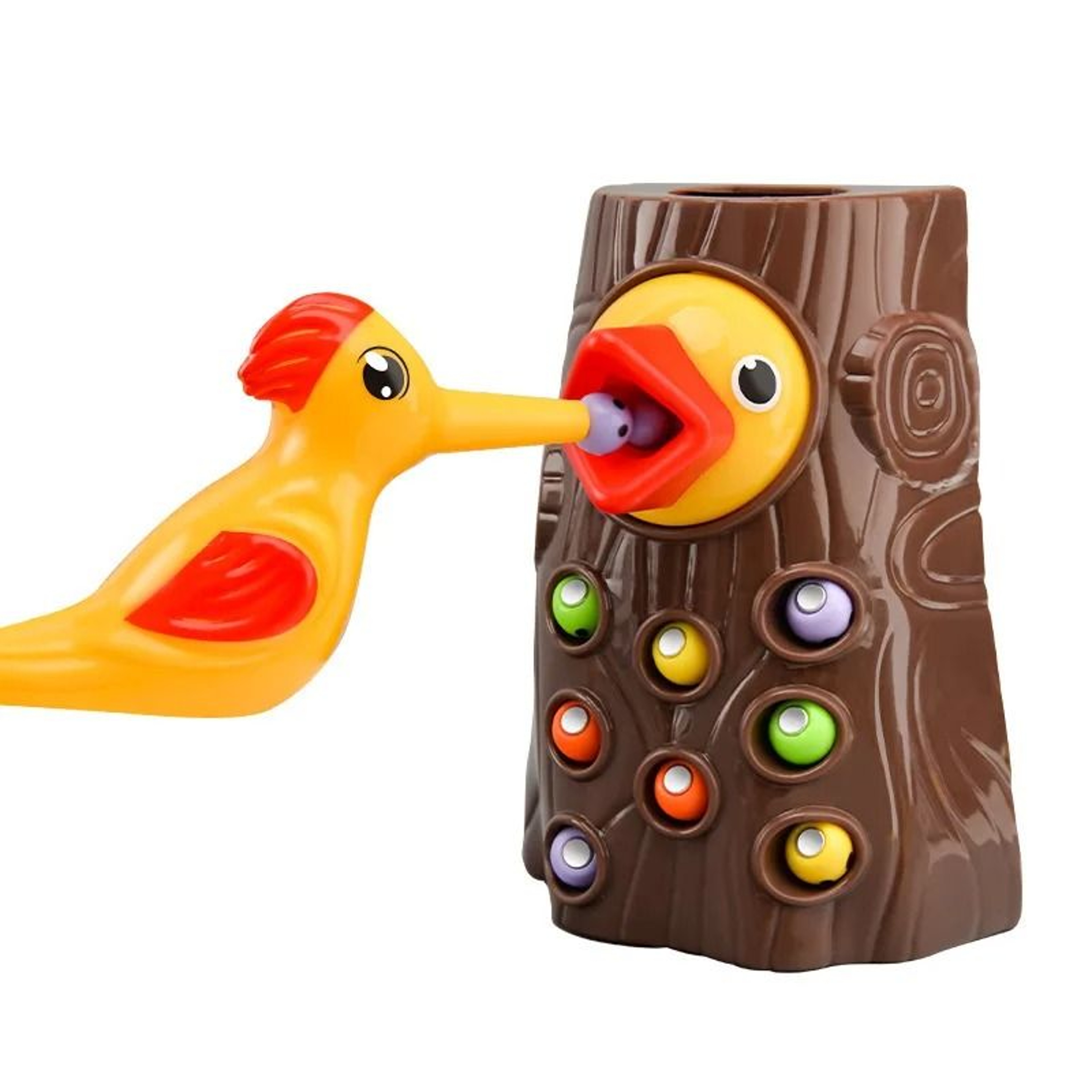 Montessori Woodpecker Feeding Game Magnetic Toy 7