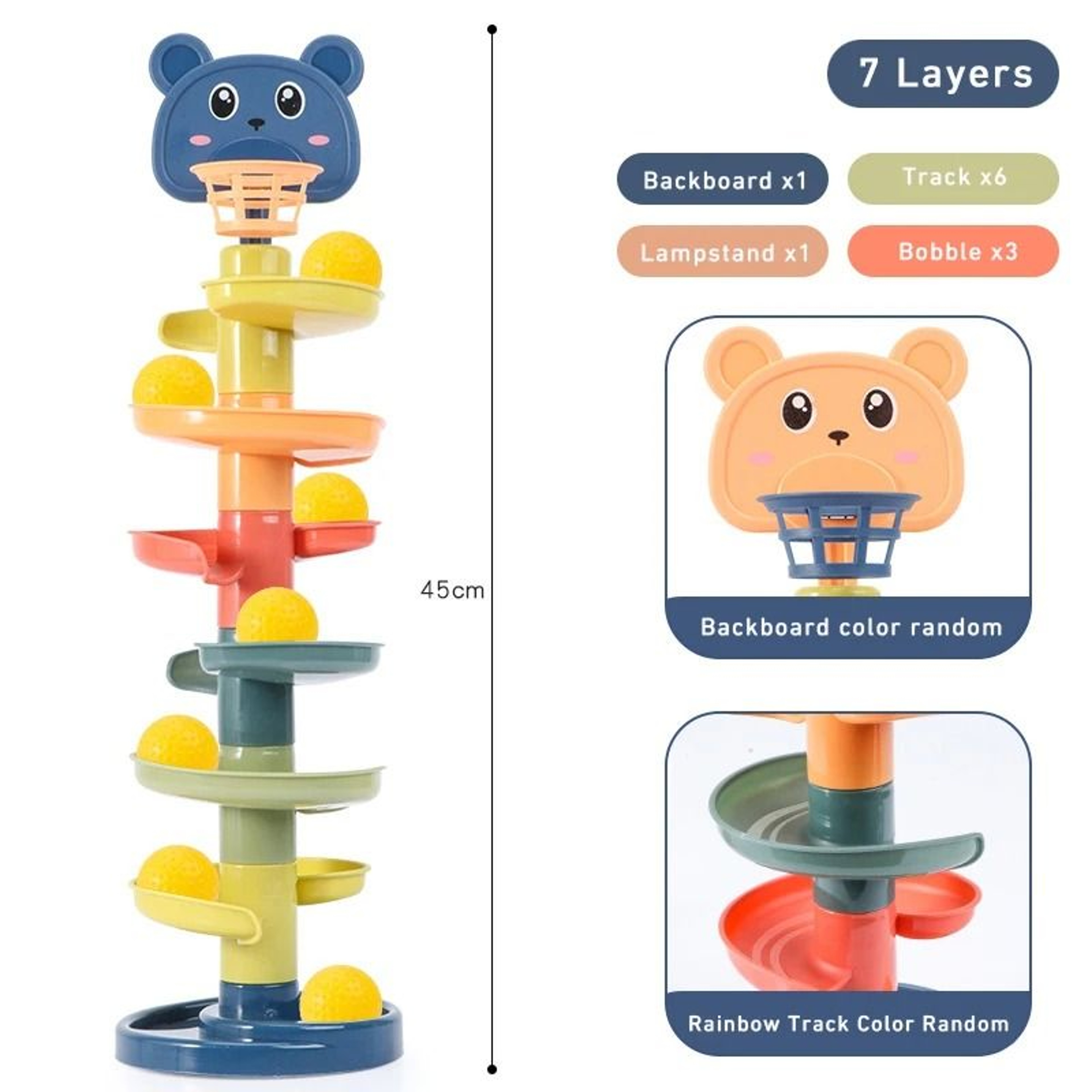 Montessori Rolling Ball Track Sensory Toy For Babies And Toddlers 0