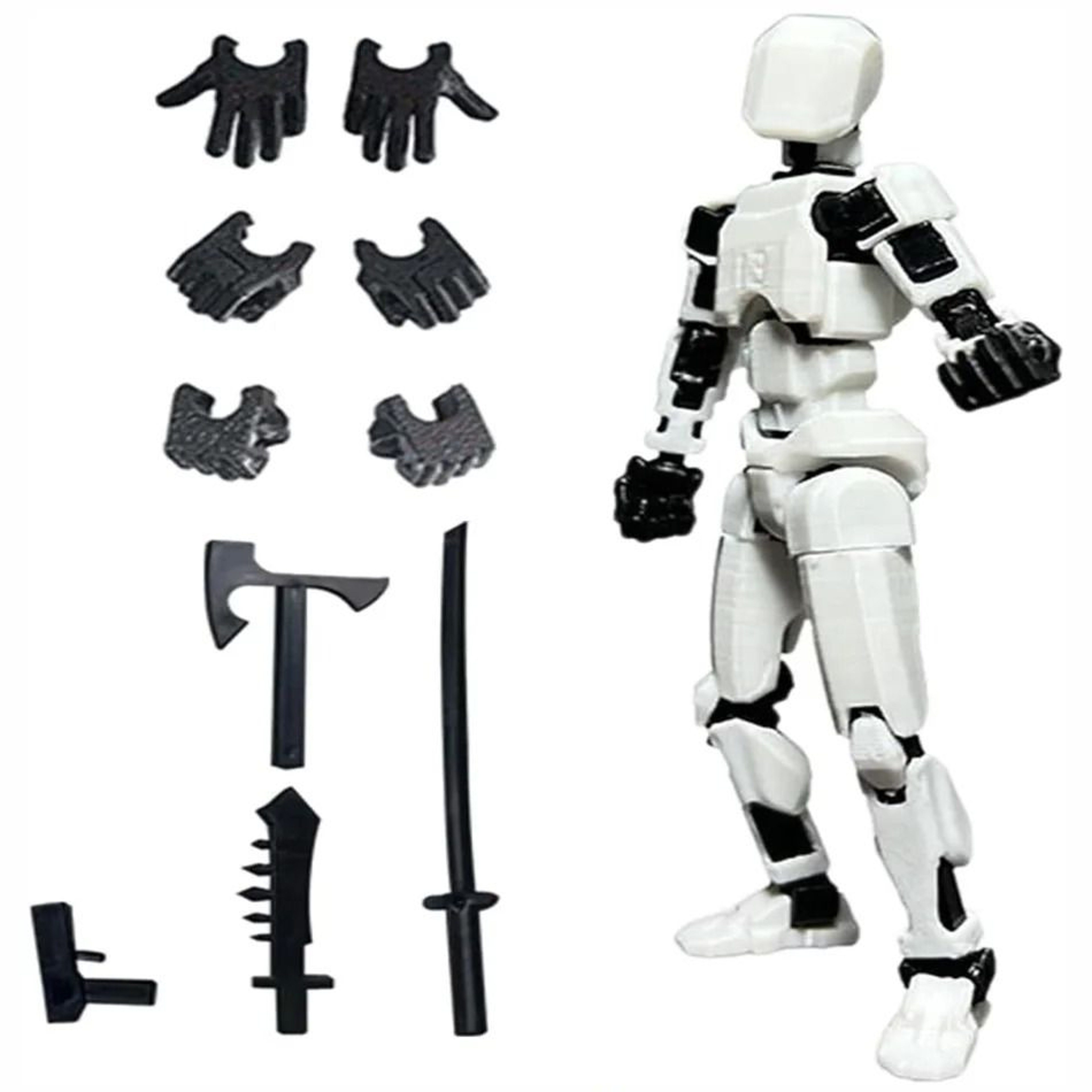 3D Printed Posable Mannequin Action Figure Multi Jointed Robot Model 1