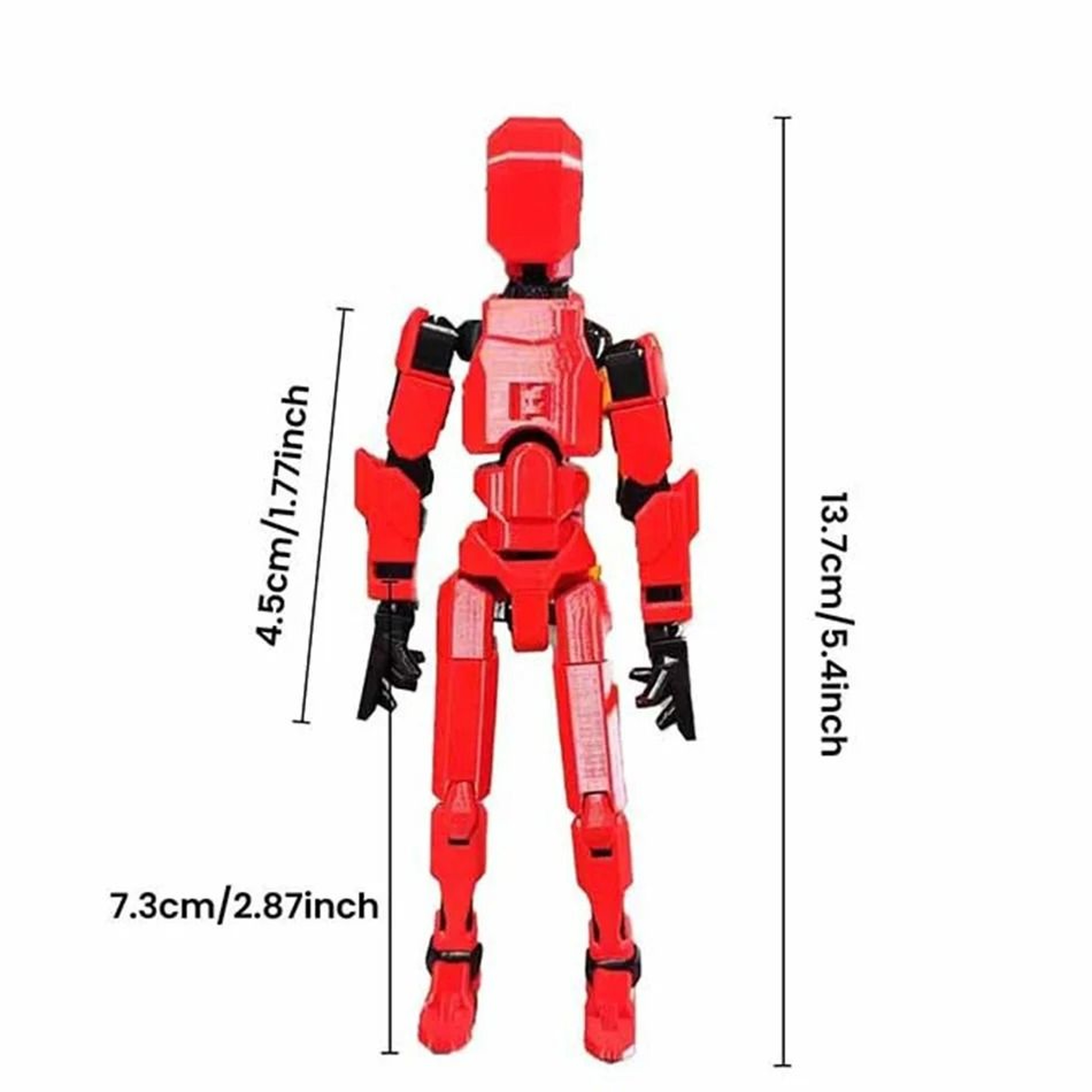 3D Printed Posable Mannequin Action Figure Multi Jointed Robot Model 8
