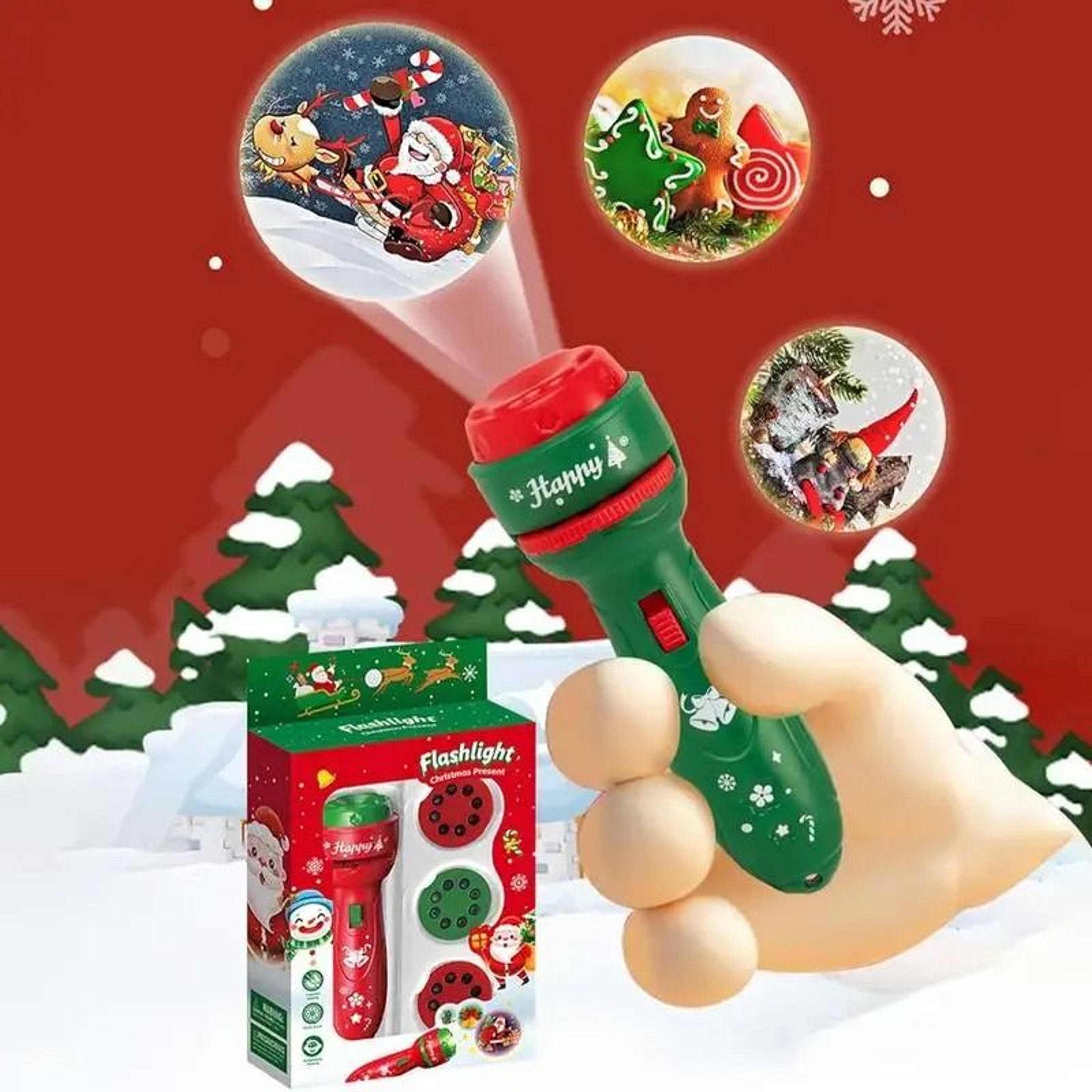 Kids Flashlight Projector Toy Educational Cartoon Image Learning Lamp 6