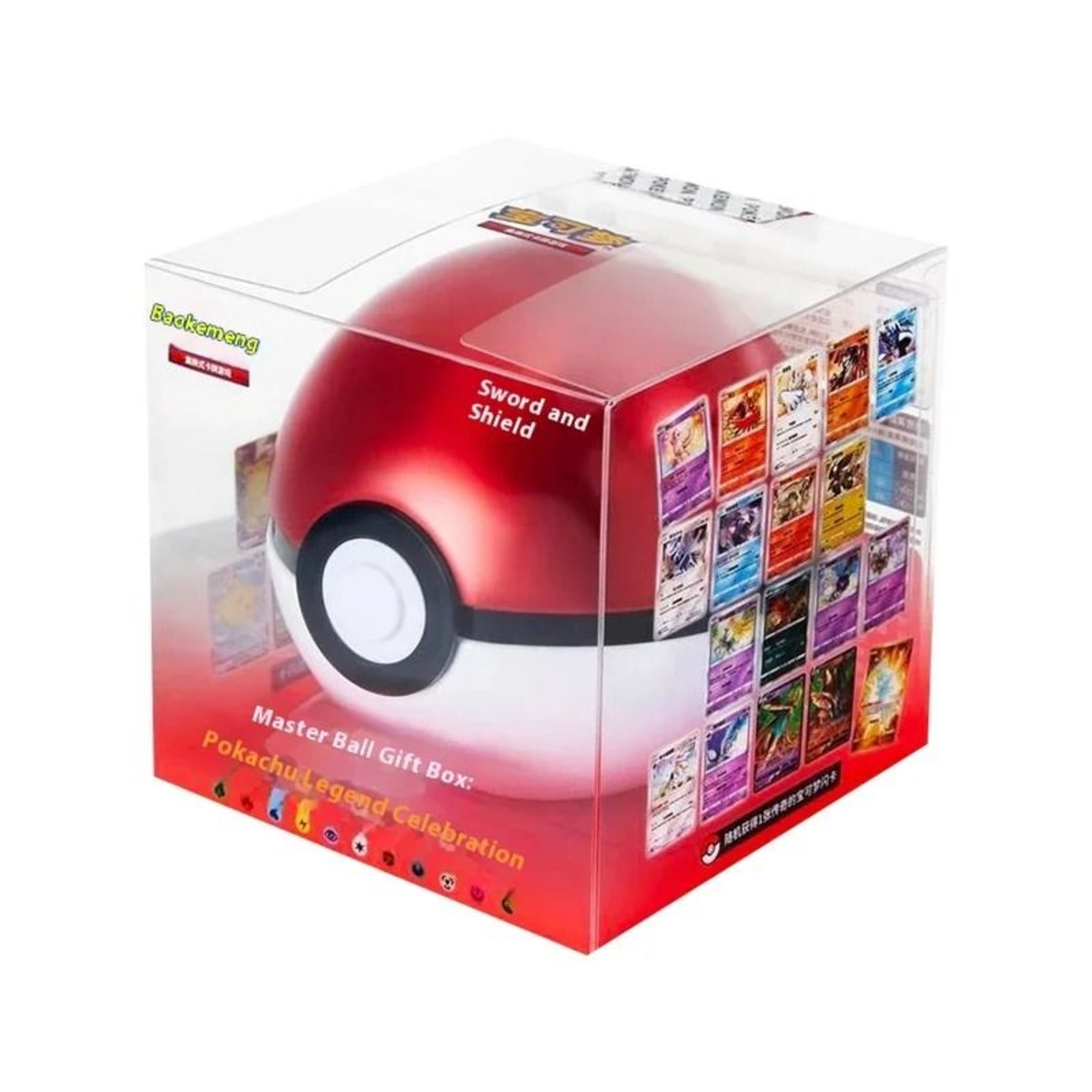 Pokemon Card Gift Box Pokeball Style Premium Trading Card Set 9