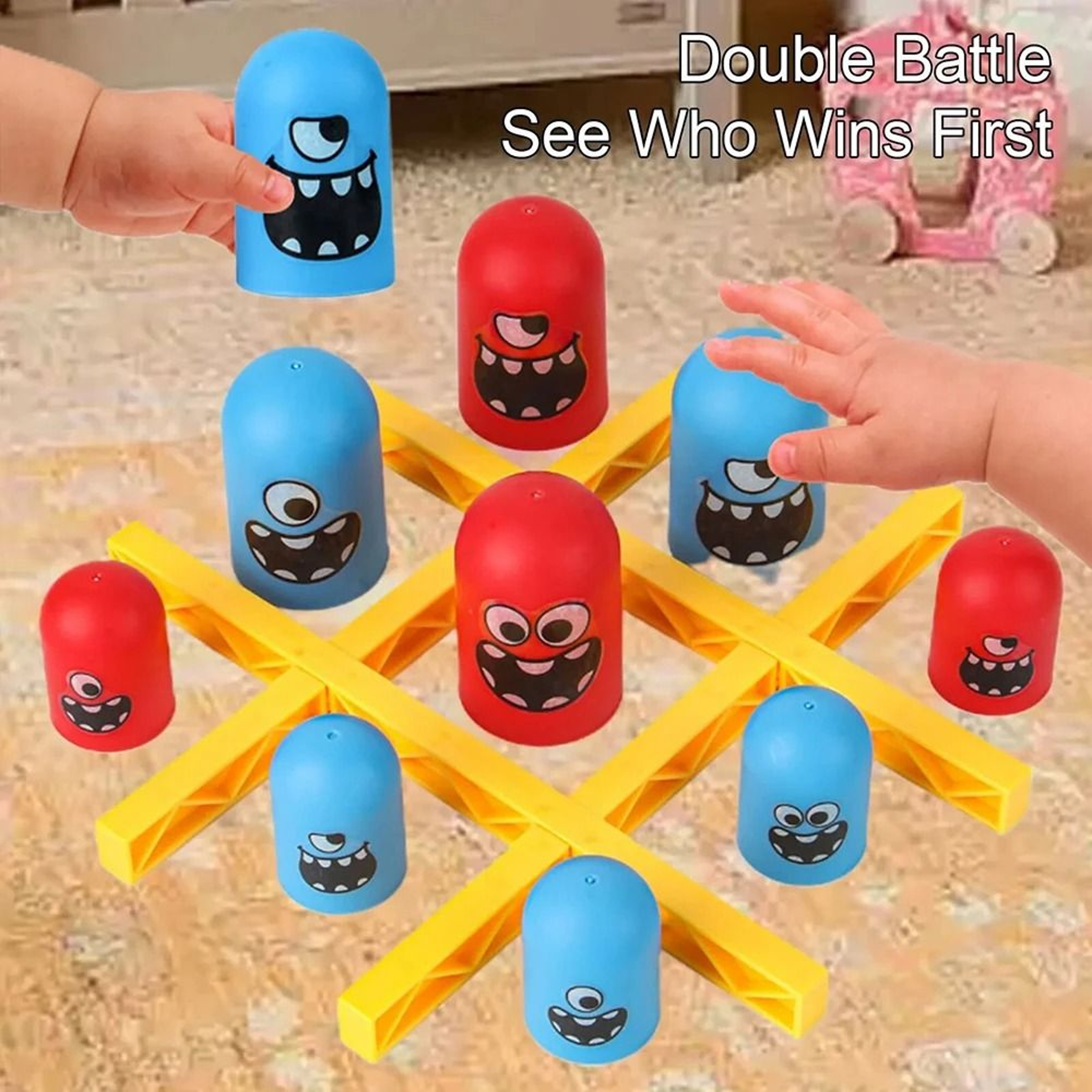 Big Eat Small Tic Tac Toe Board Game Interactive Strategy Party Toy 2