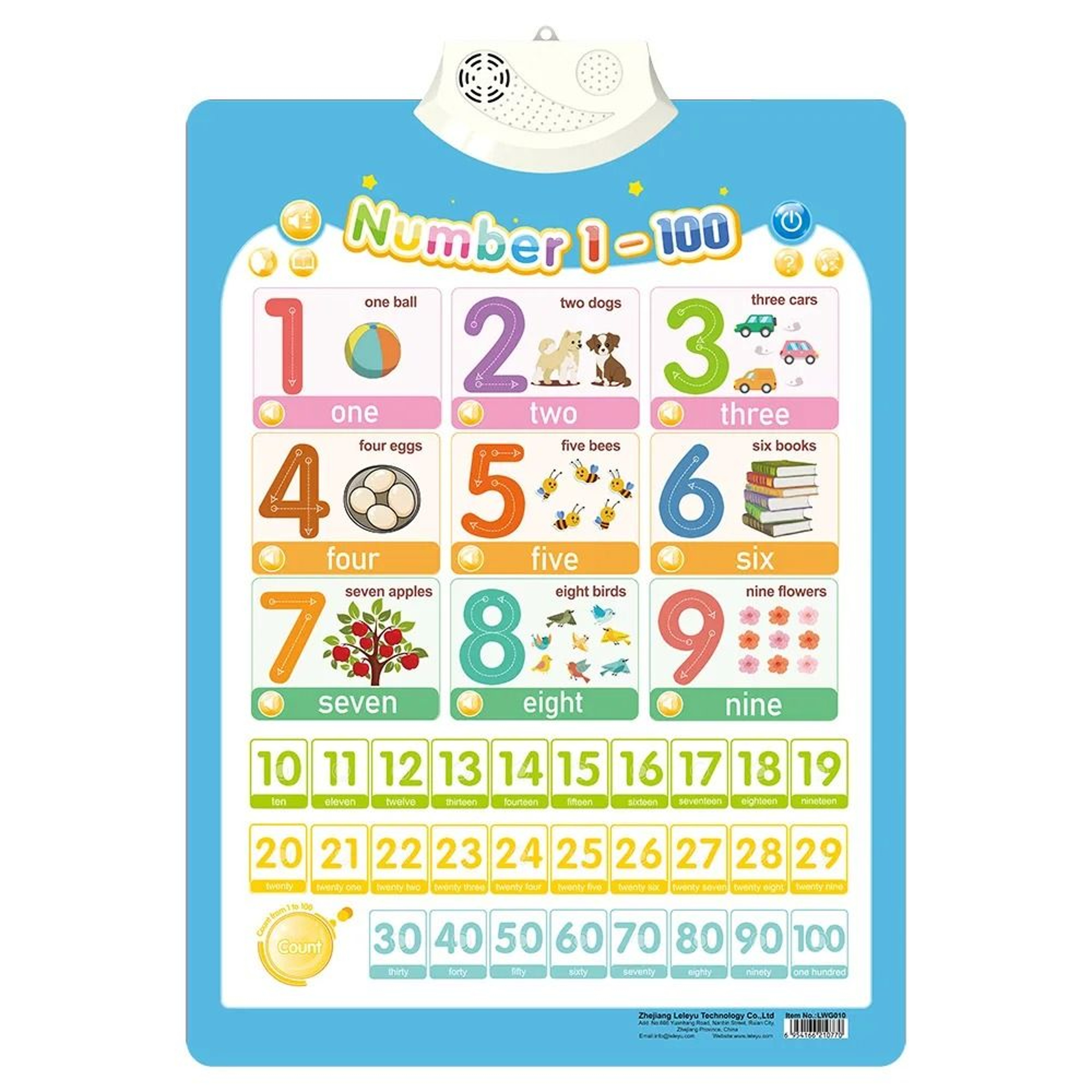 Electronic Alphabet Wall Chart Interactive ABC Learning Poster For Toddlers 7