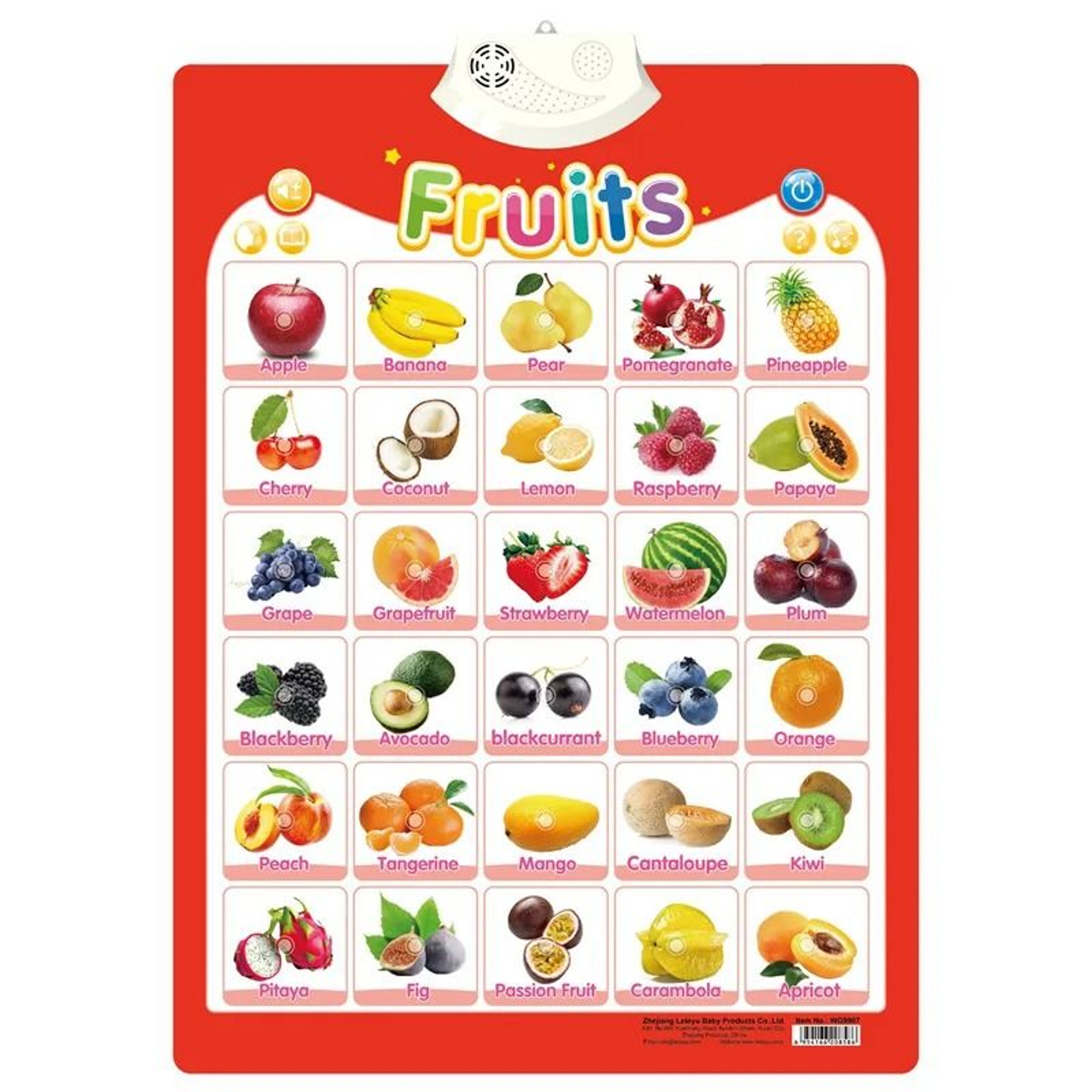 Electronic Alphabet Wall Chart Interactive ABC Learning Poster For Toddlers 1
