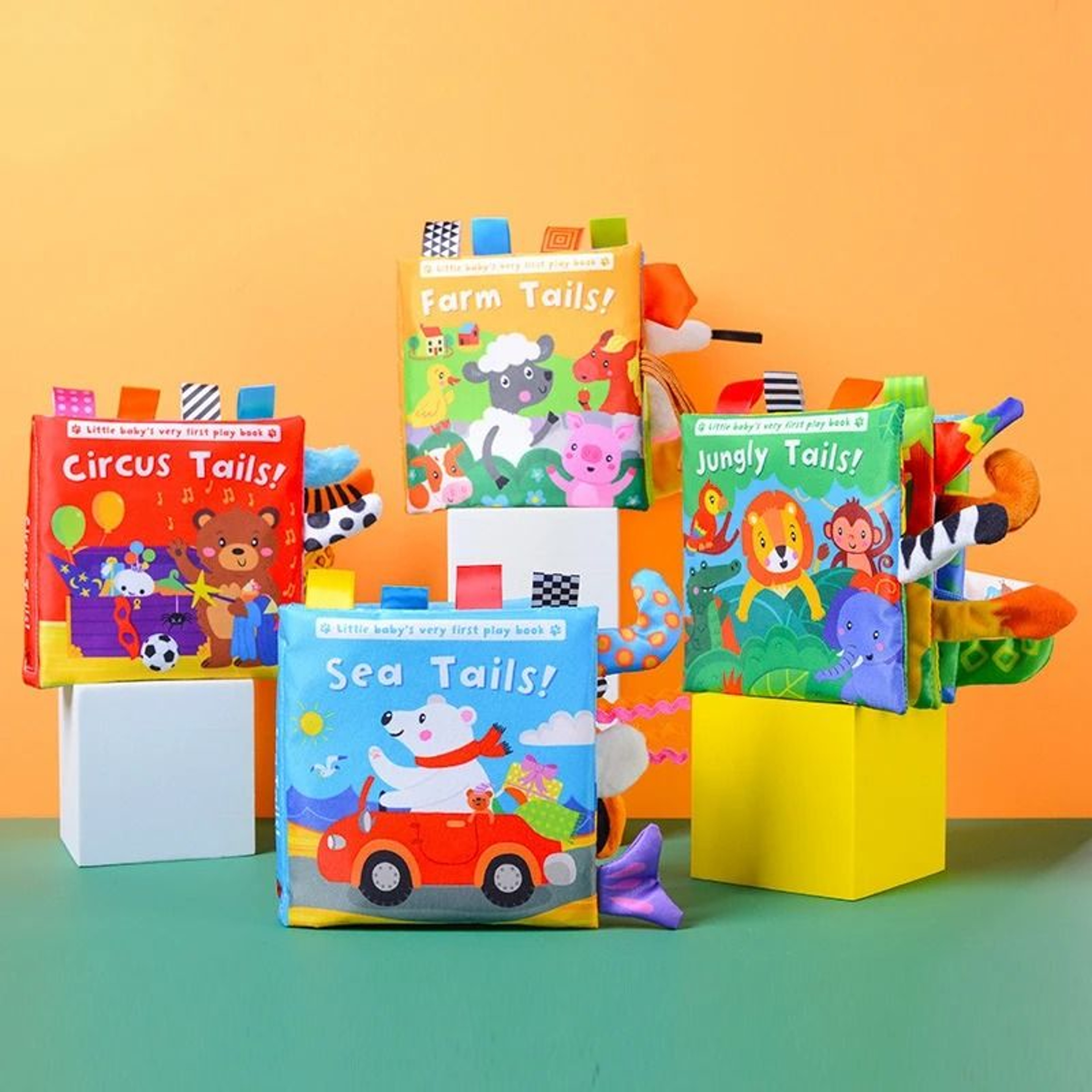 Baby Cloth Book Cartoon Animal Soft Sensory Learning Toy For Infants 14