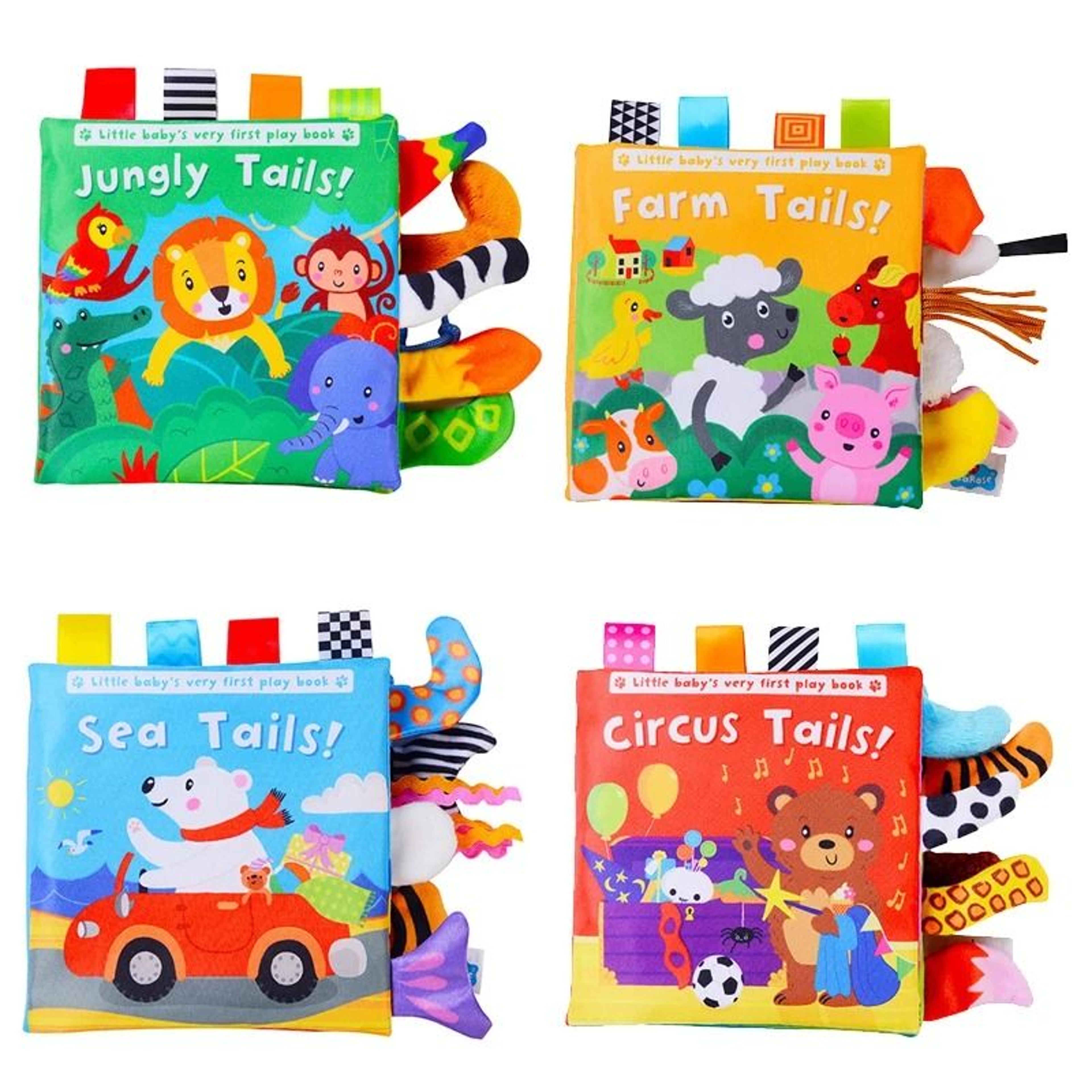 Baby Cloth Book Cartoon Animal Soft Sensory Learning Toy For Infants 0