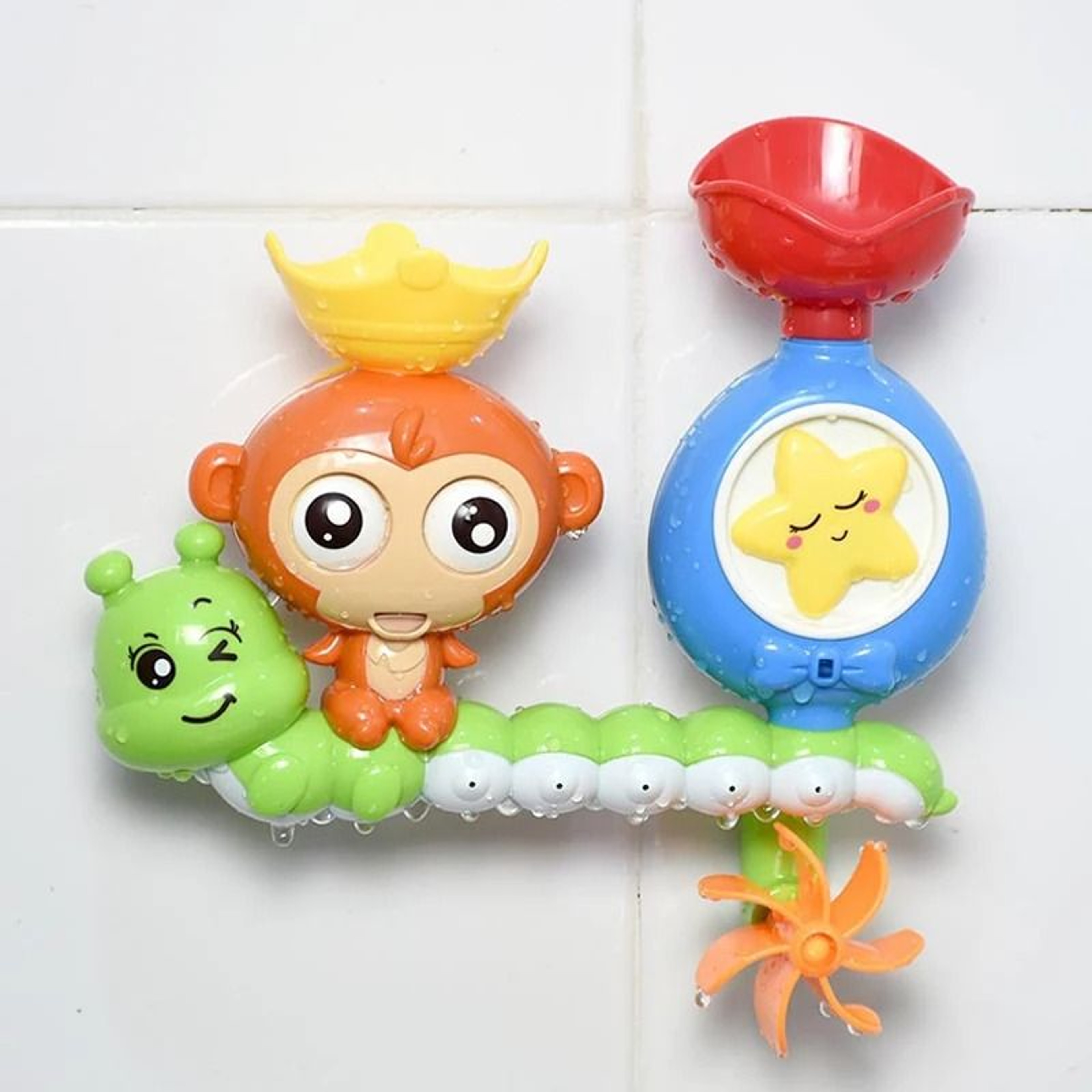 Rainbow Bath Water Slide Toy Duck Track Educational Shower Play Set For Kids 14
