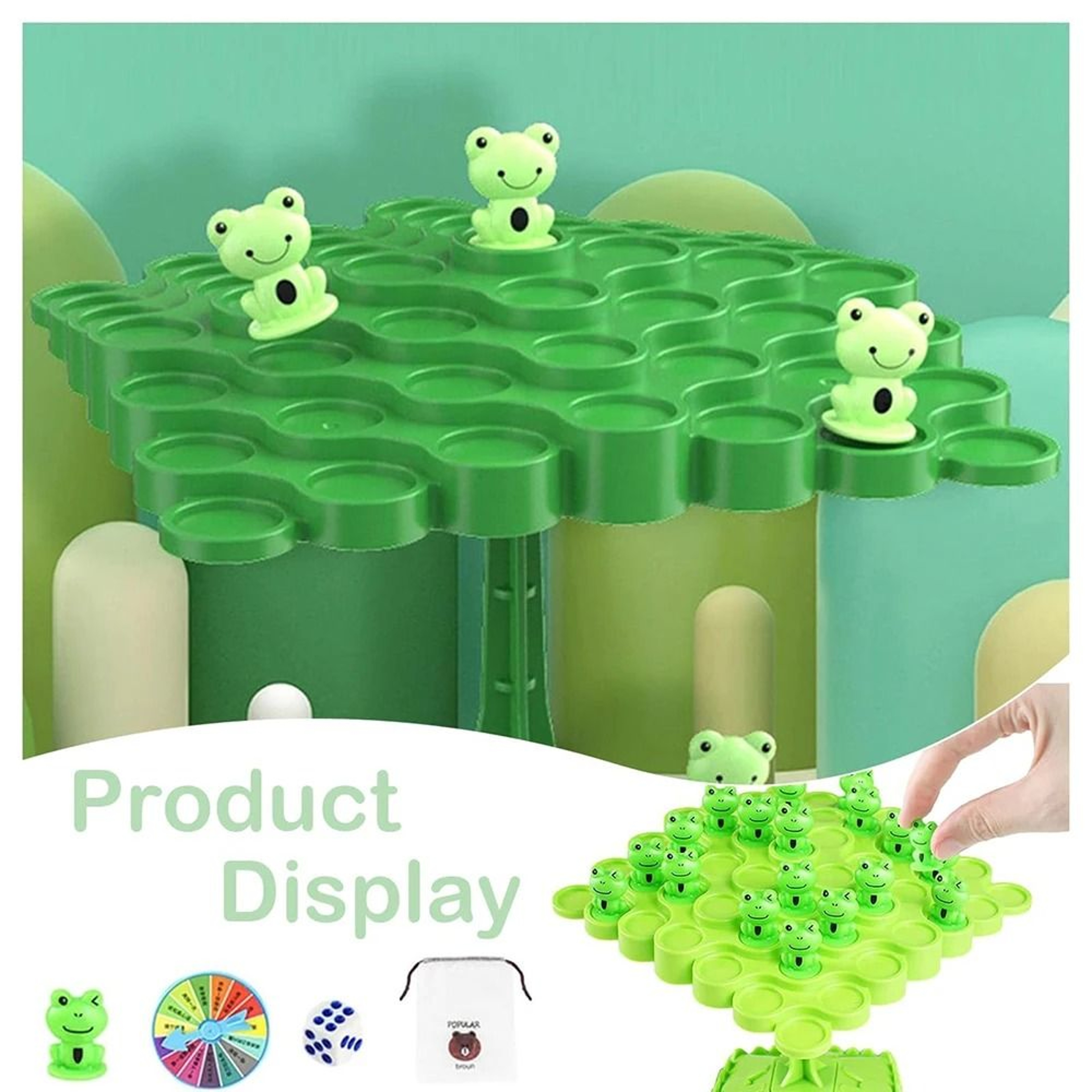 Frog Balance Tree Montessori Board Game Kids Educational Balance Toy 6