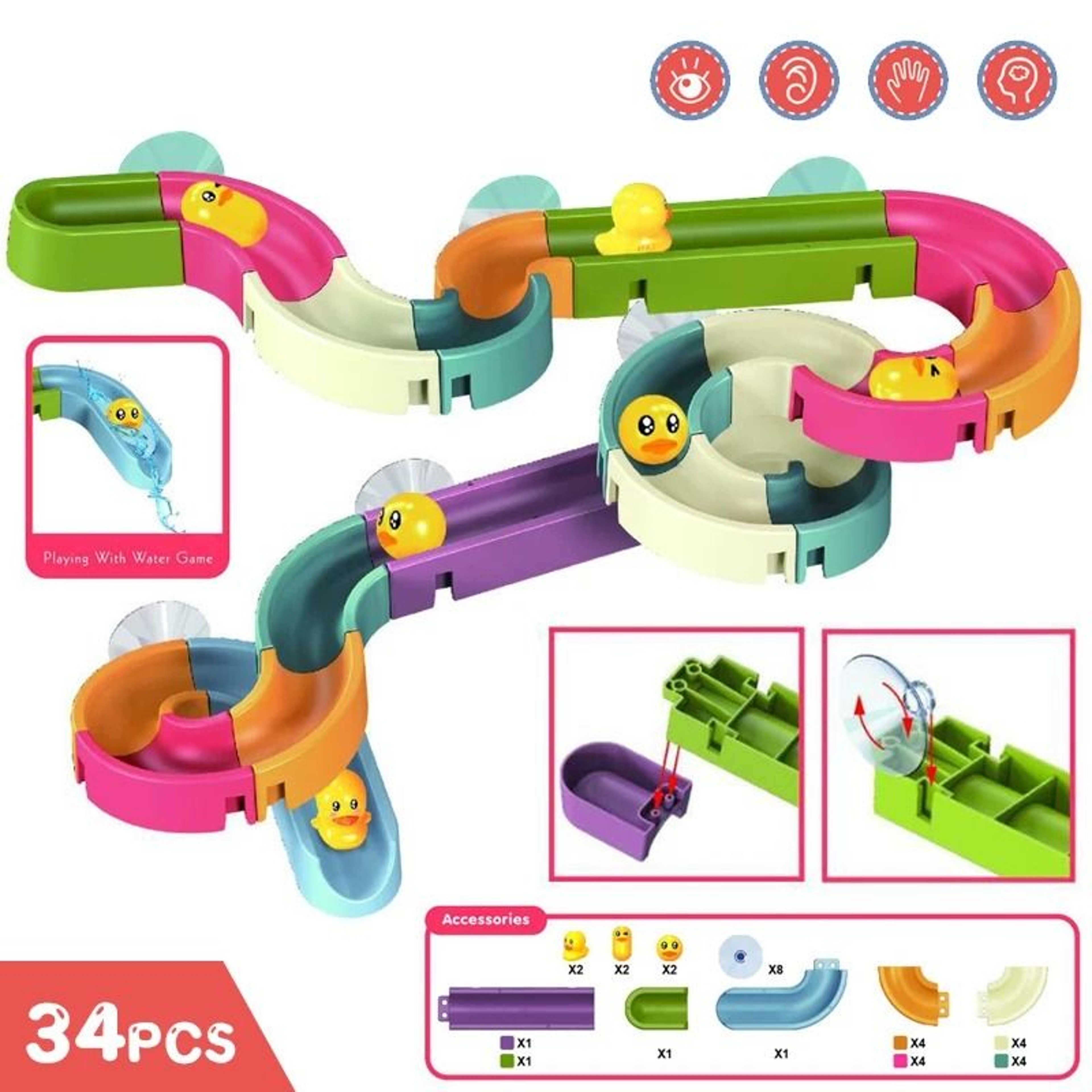 Baby Monkey Shower Bath Toy Sprinkler Educational Water Play Toy 9