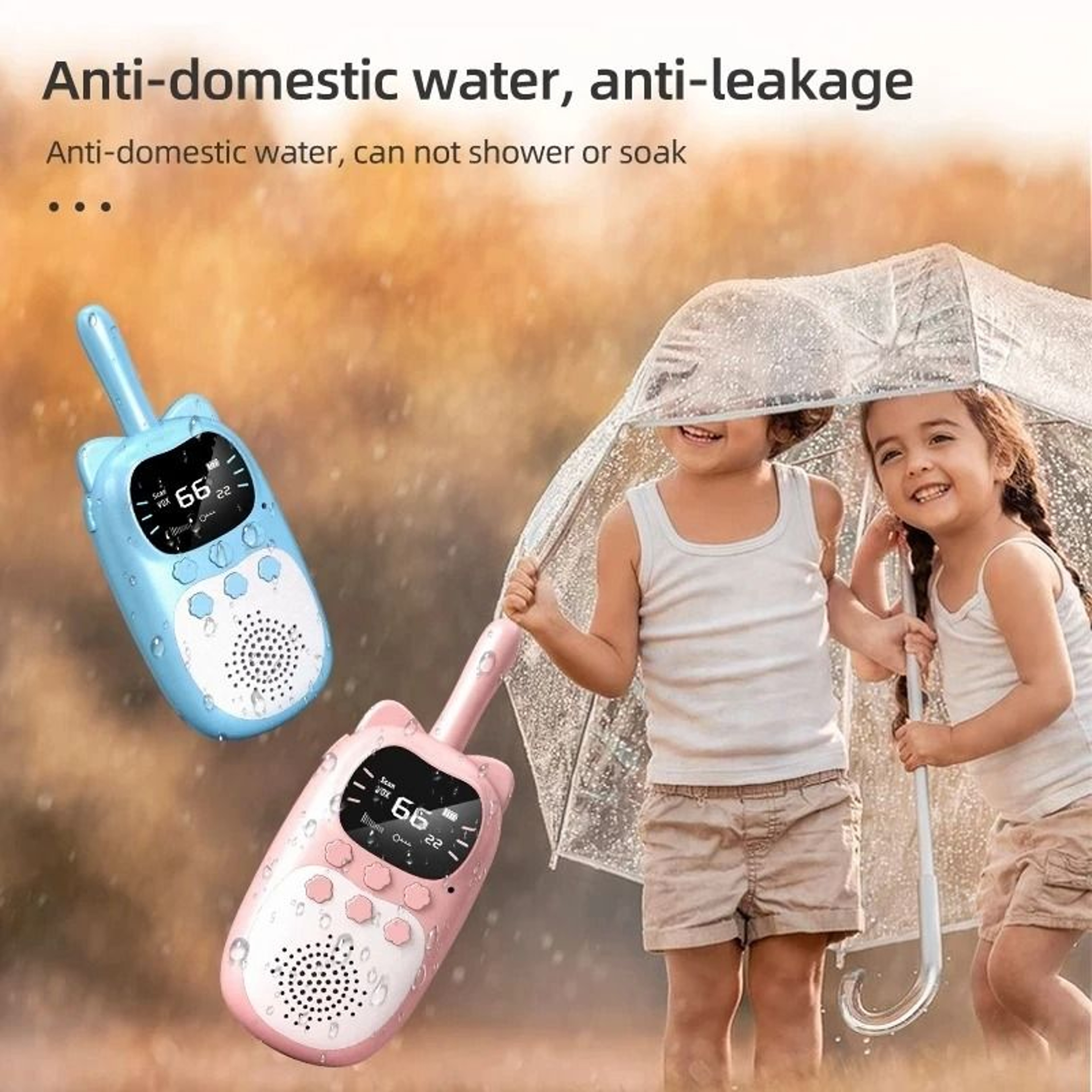 Kids Walkie Talkie Set Rechargeable Handheld Two Way Radio Toys 0