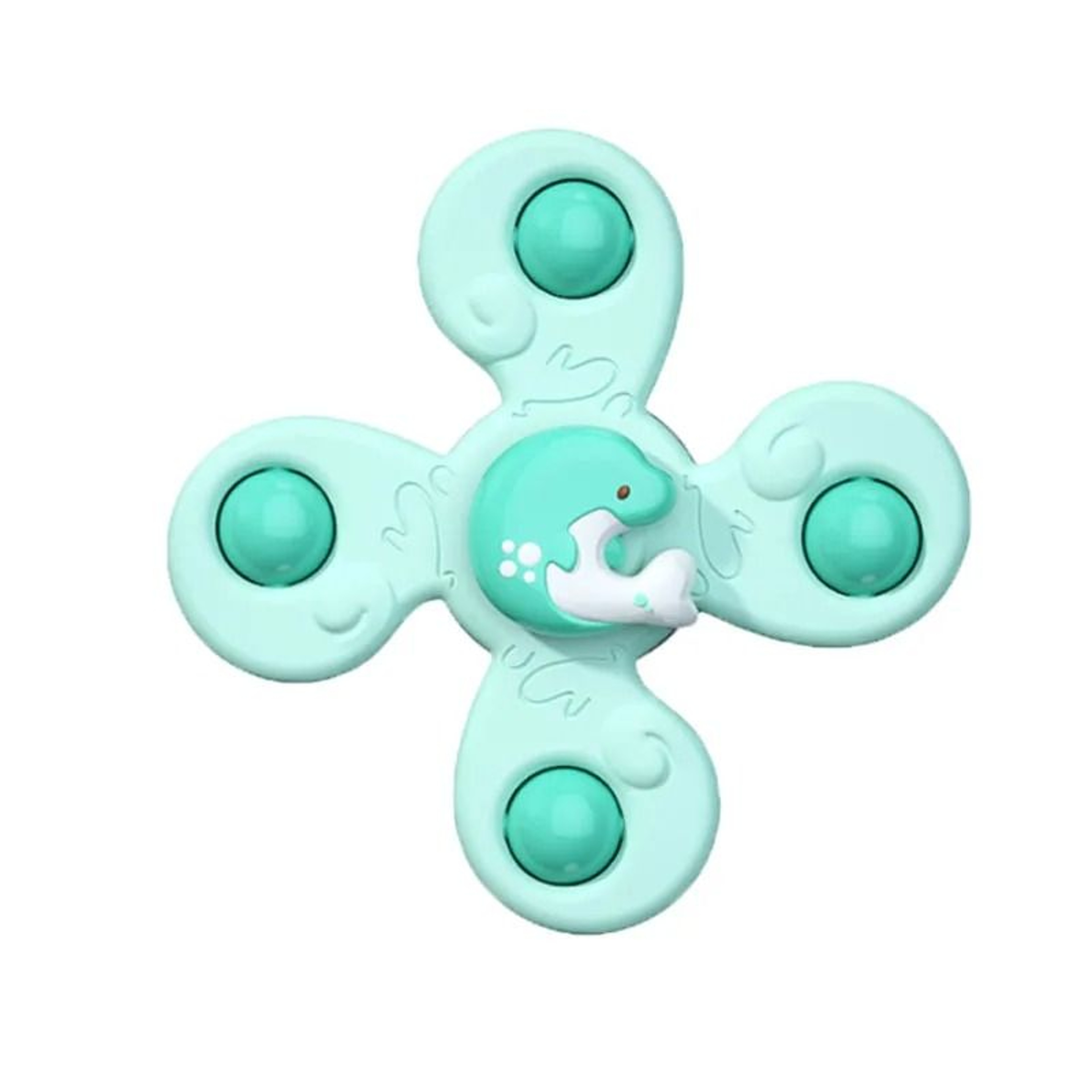 Montessori Suction Spinner Bath Toy Baby Sensory Teether Rattle 3