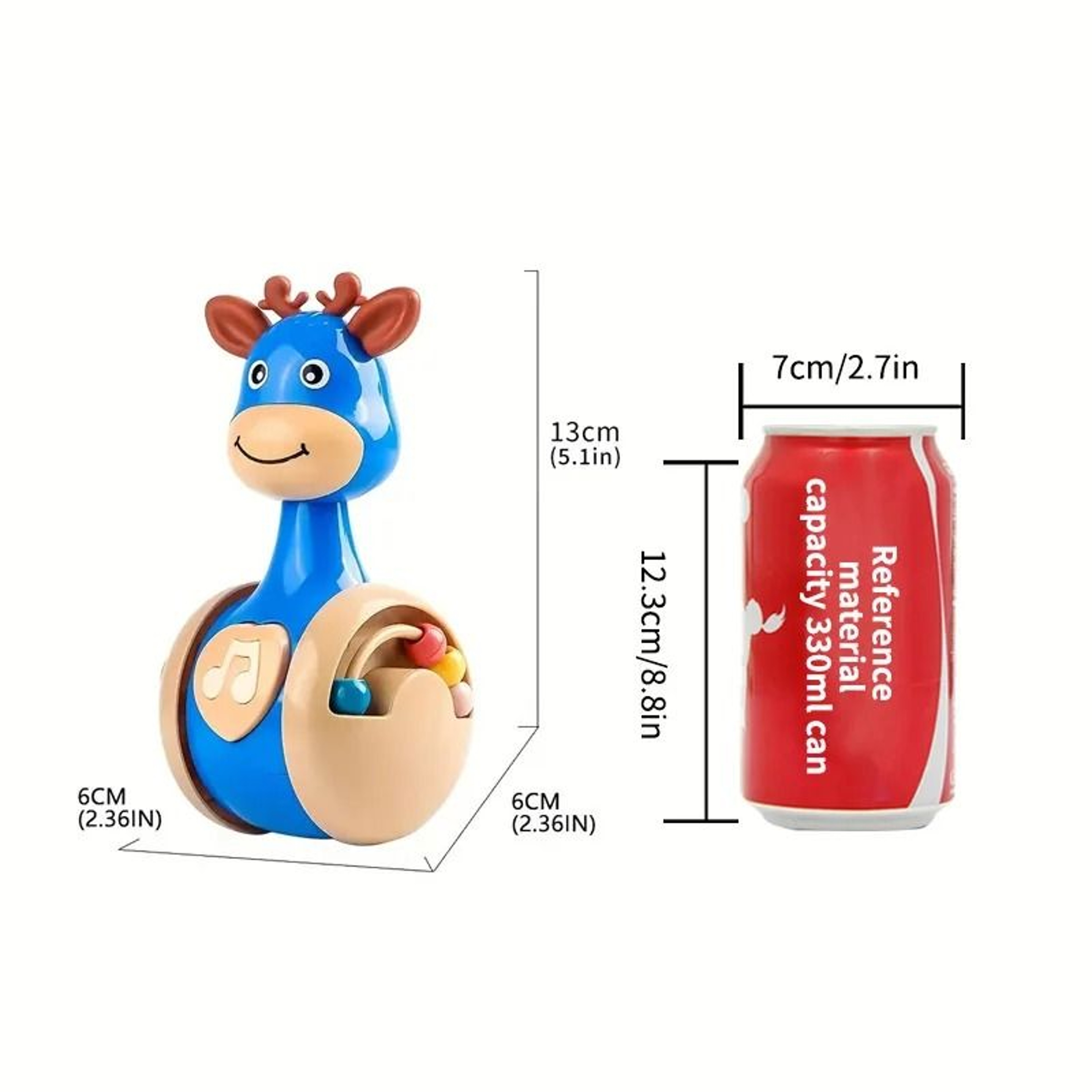Sliding Deer Baby Tumbler Toy Rattle And Teether For Newborns 5