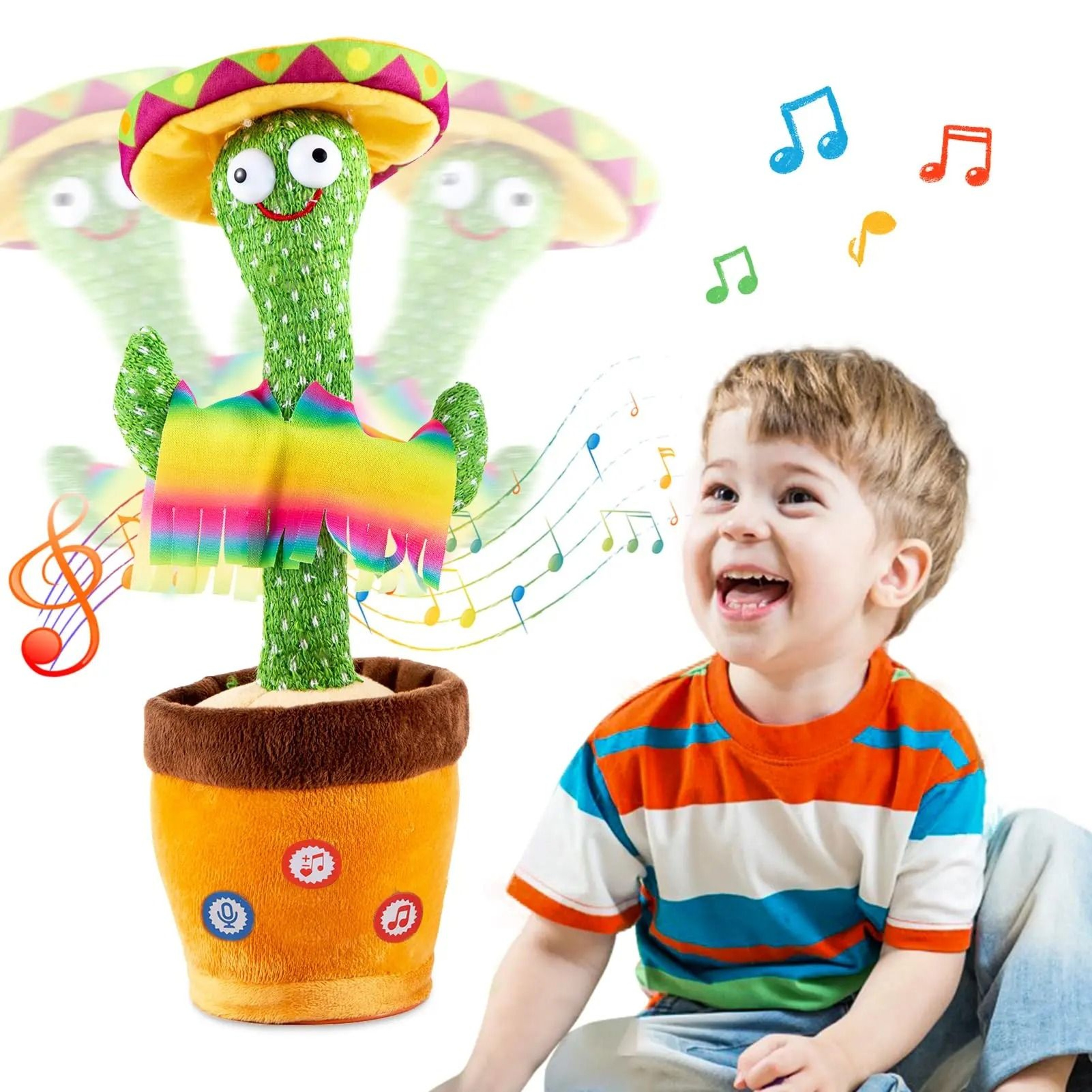 Dancing Talking Cactus Toy Singing Mimic Plush For Kids 0