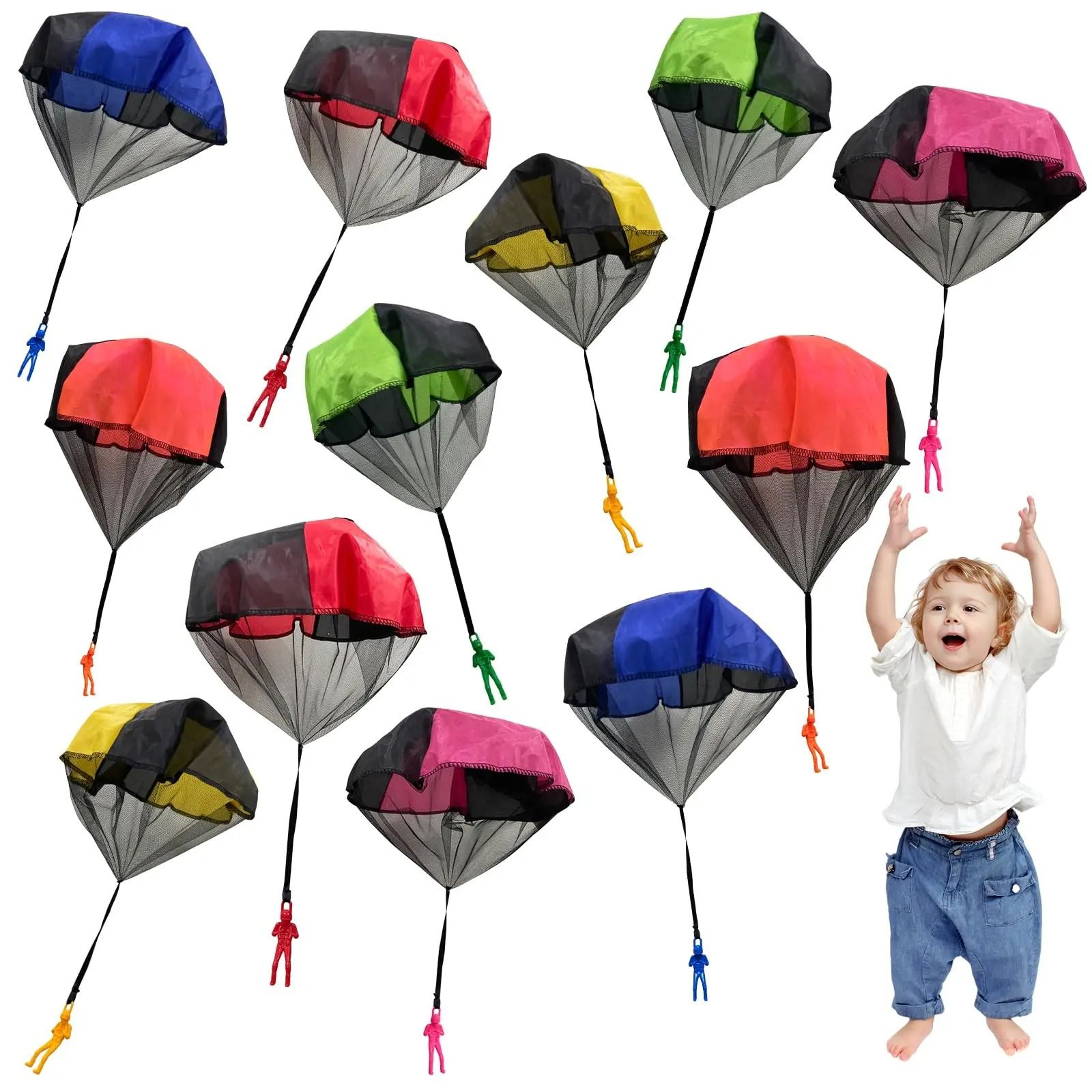Kids Parachute Toy Set Tangle Free Outdoor Flying Hand Throw Toys 7