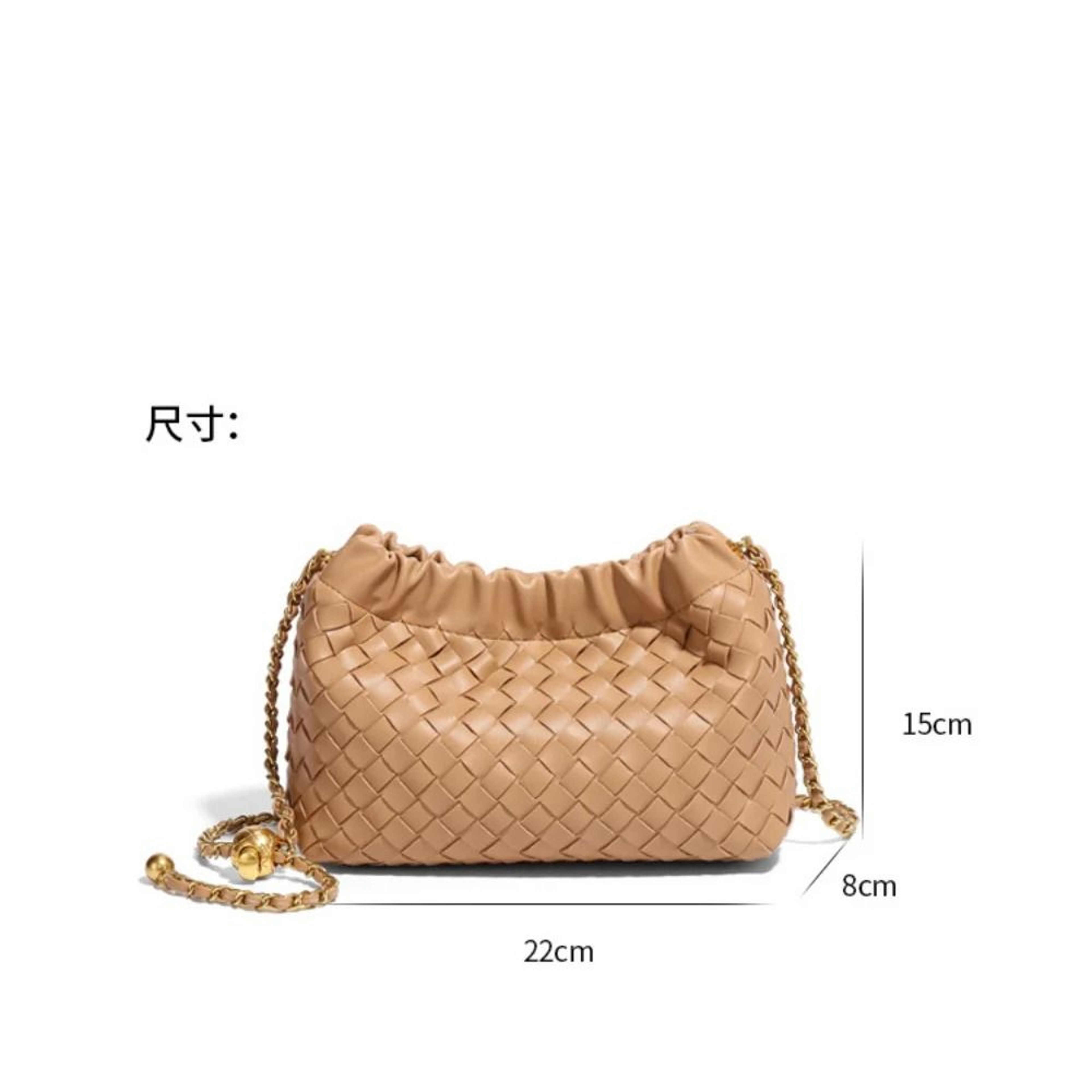 High End Cloud Bag Handmade Woven Bucket Crossbody Shoulder Bag 13