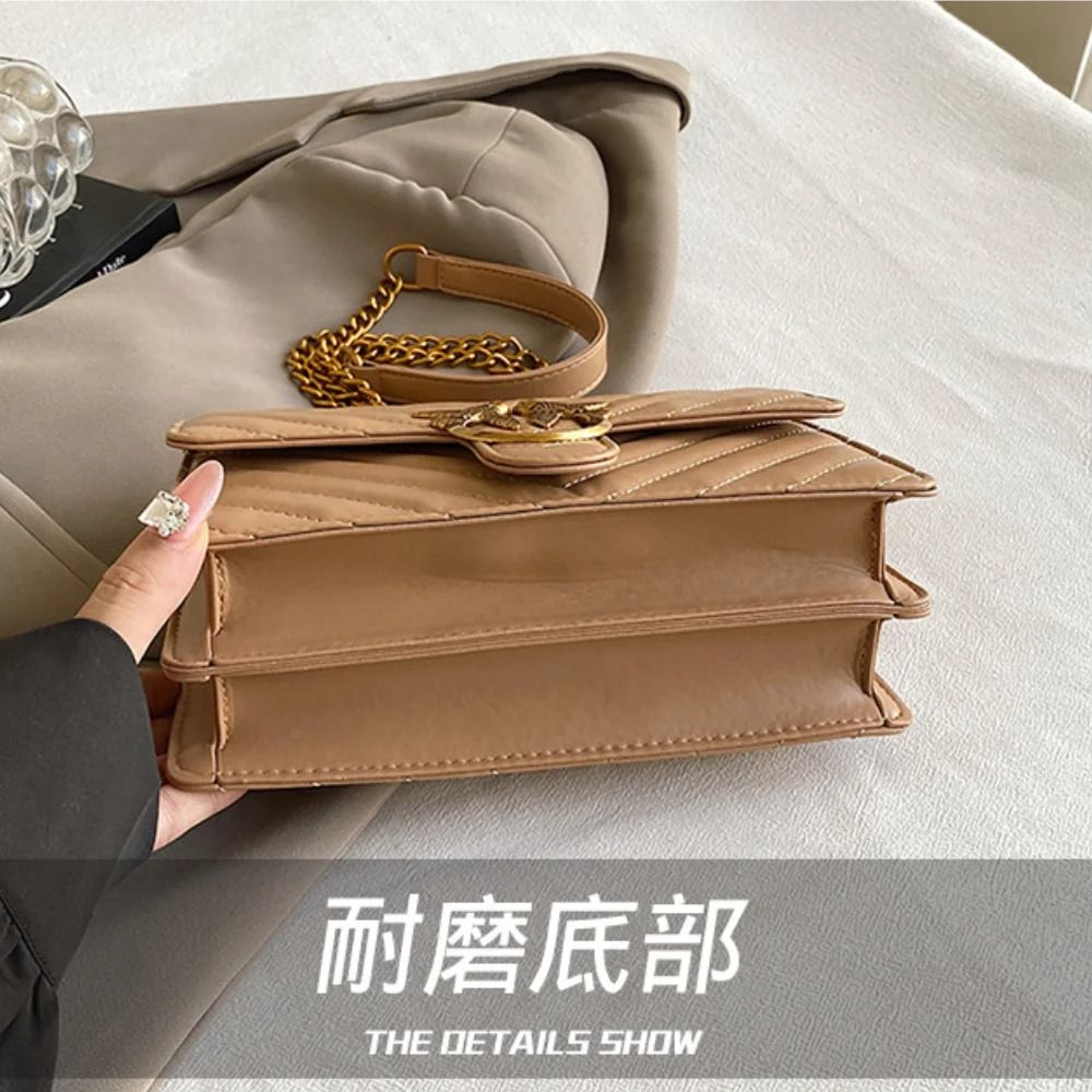 High End Chain Crossbody Swallow Small Square Bag 10