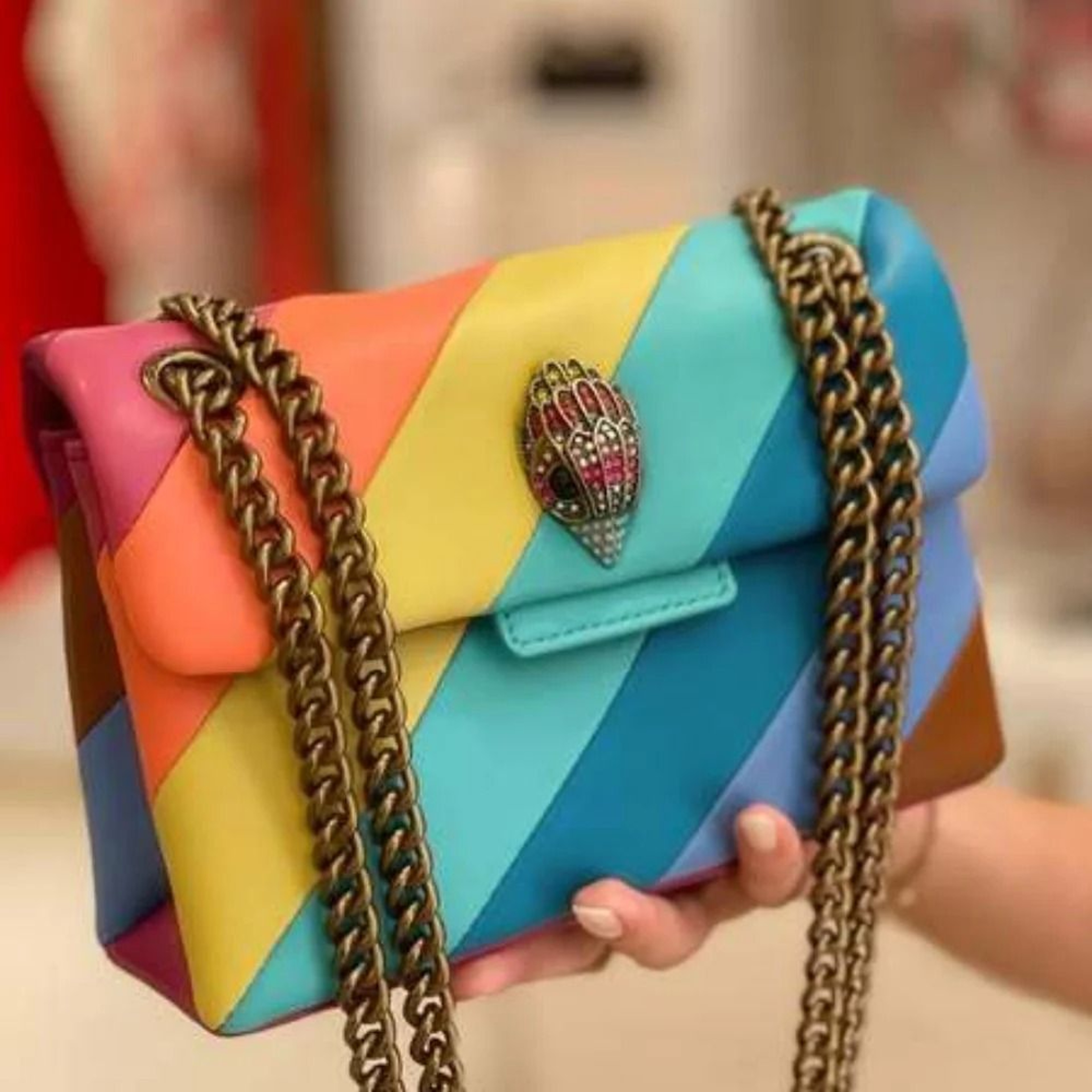 Eagle Head Rainbow Chain Shoulder Bag Light Luxury Crossbody 2