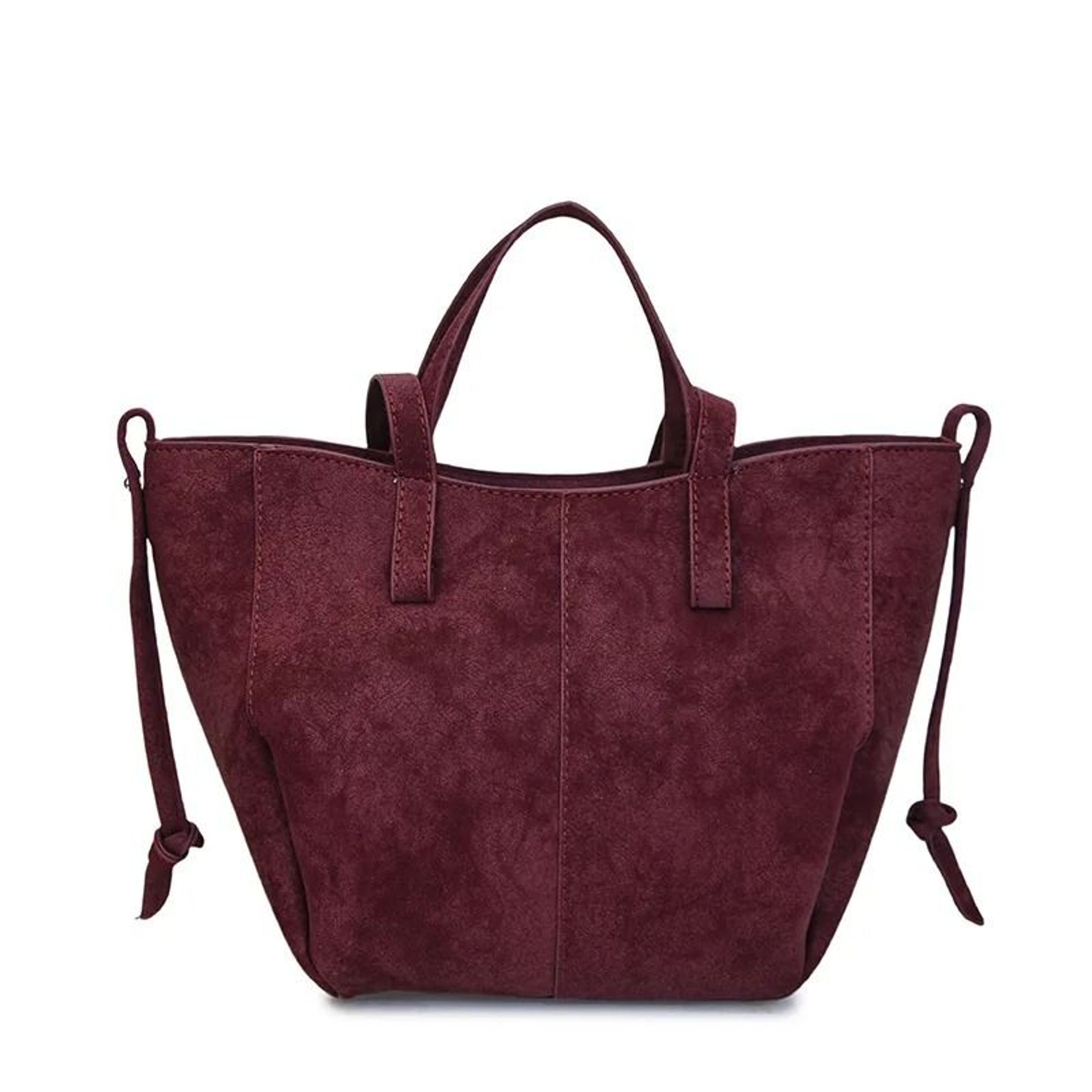 Vintage Suede Tote Large Capacity Underarm Shoulder Work Bag 1