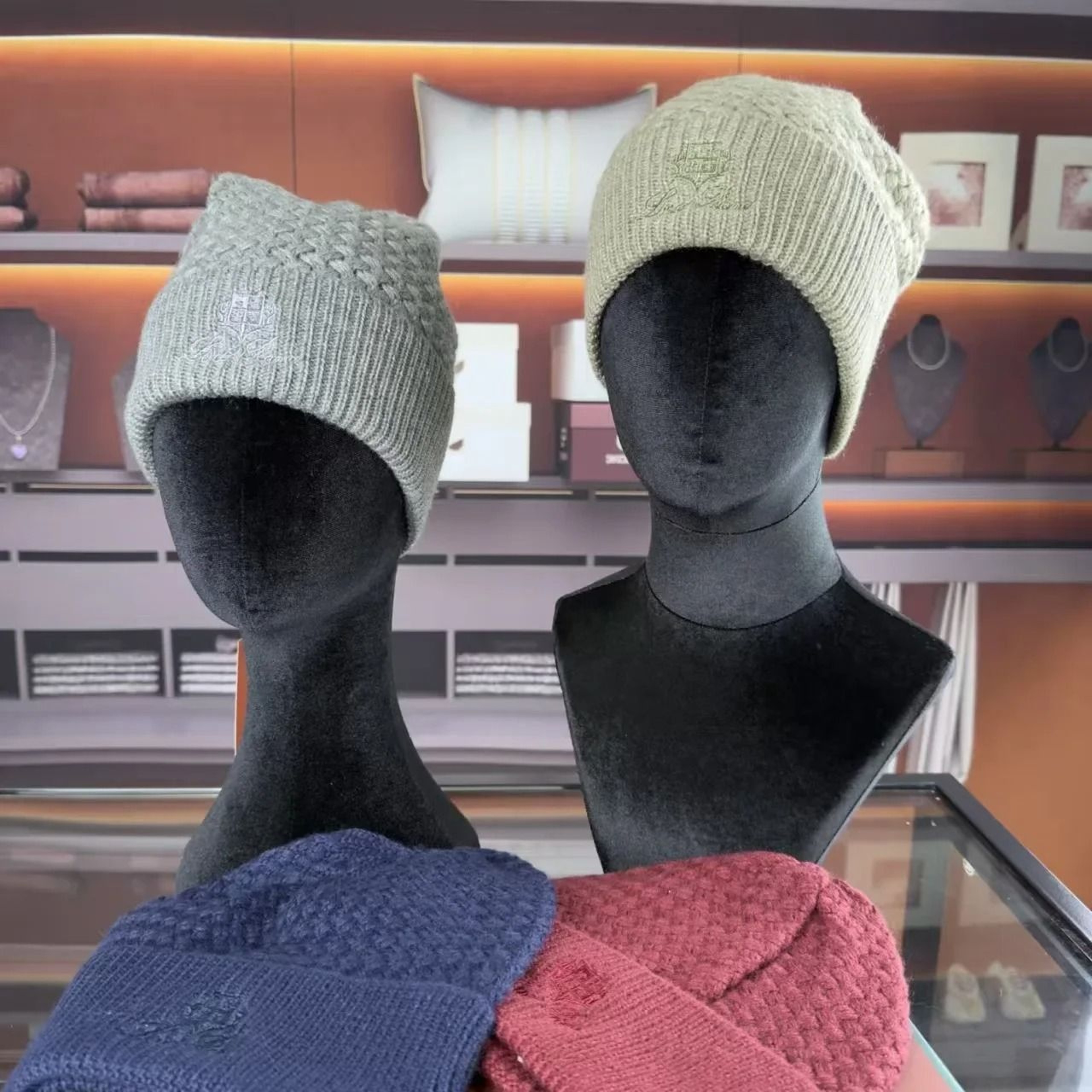 Cashmere Knit Beanie Winter Wool Hat Unisex 0