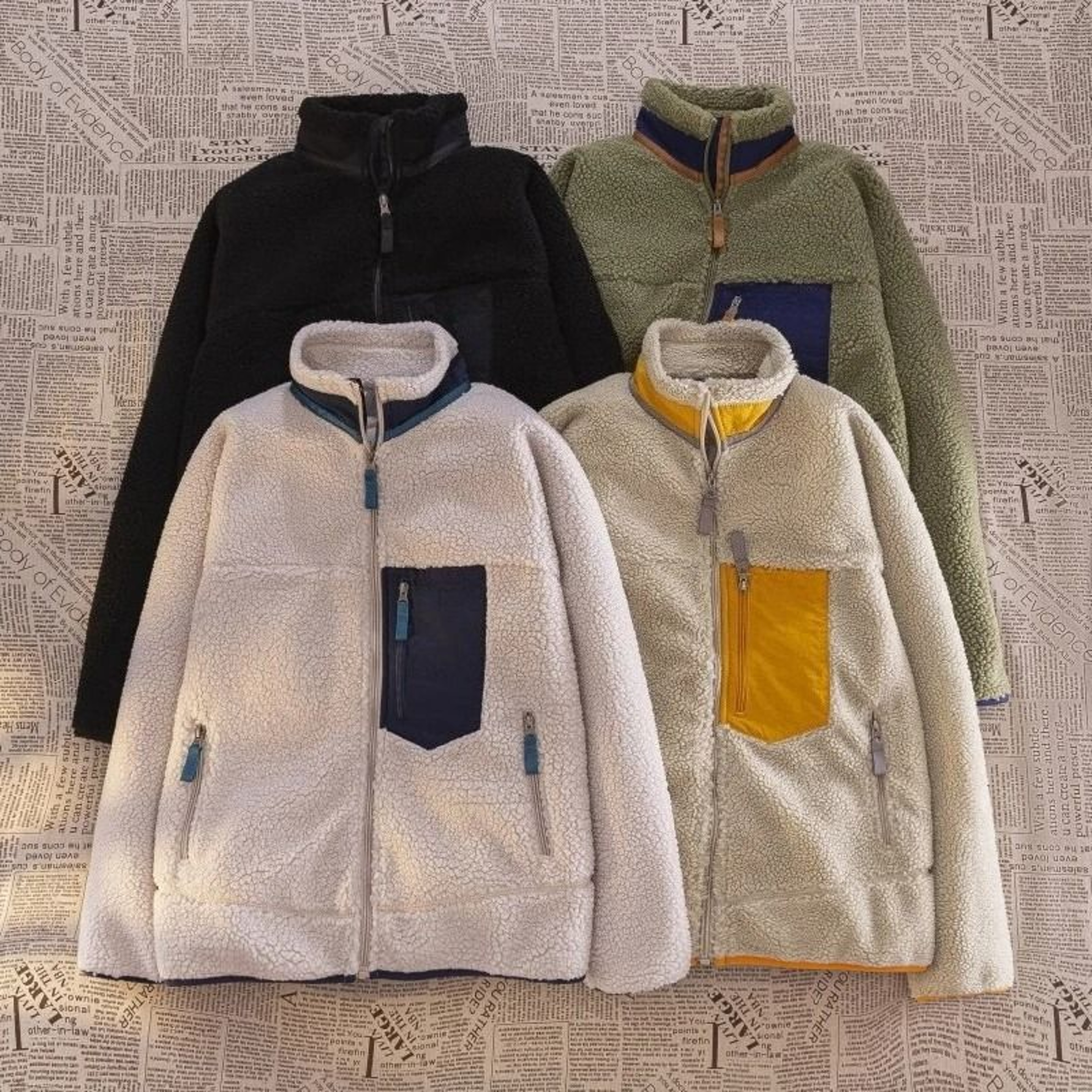 Unisex Polar Fleece Windproof Motorcycle Jacket Double Sided Winter Riding Outerwear 0