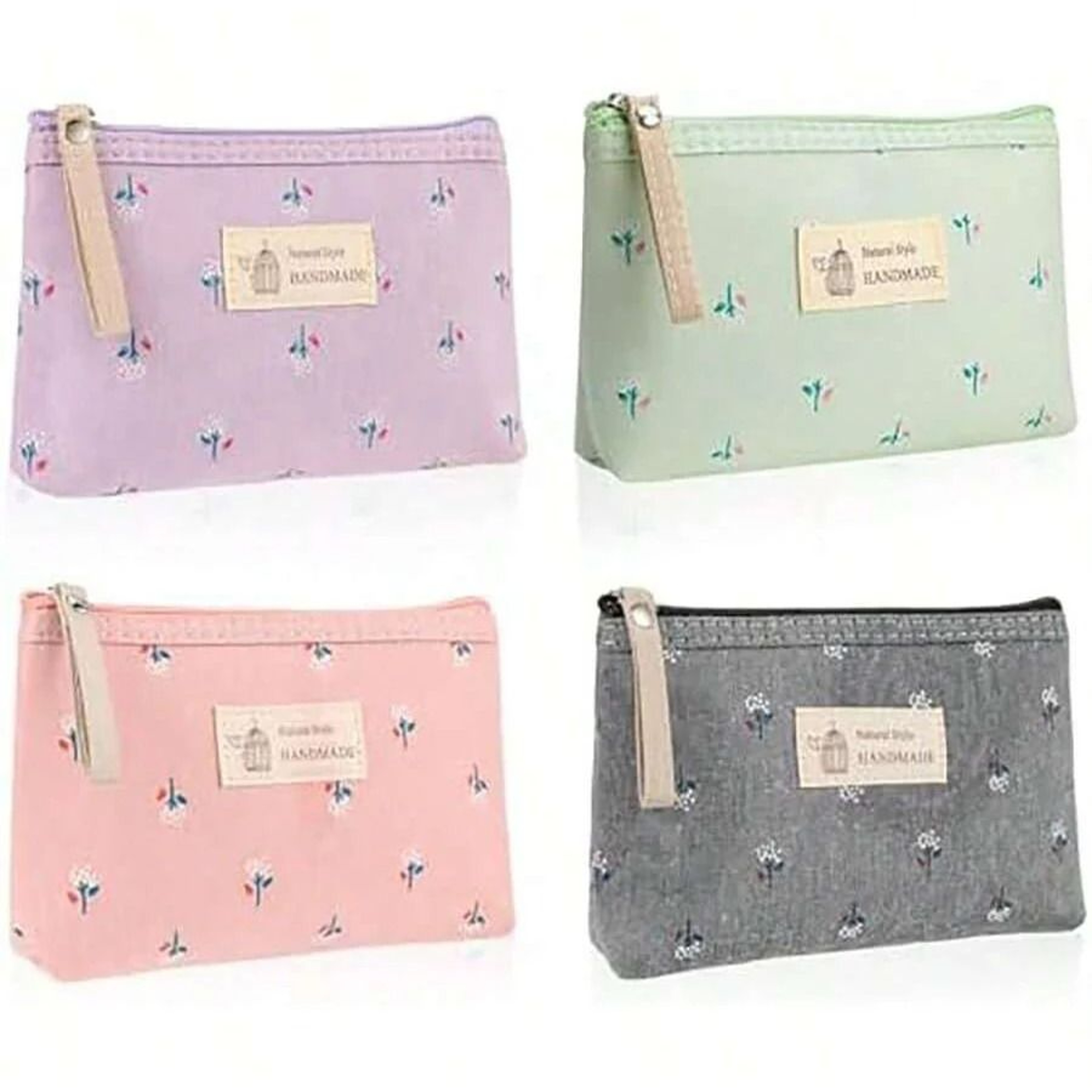 Canvas Makeup Bag Small Cosmetic Travel Pouch For Daily Essentials 0