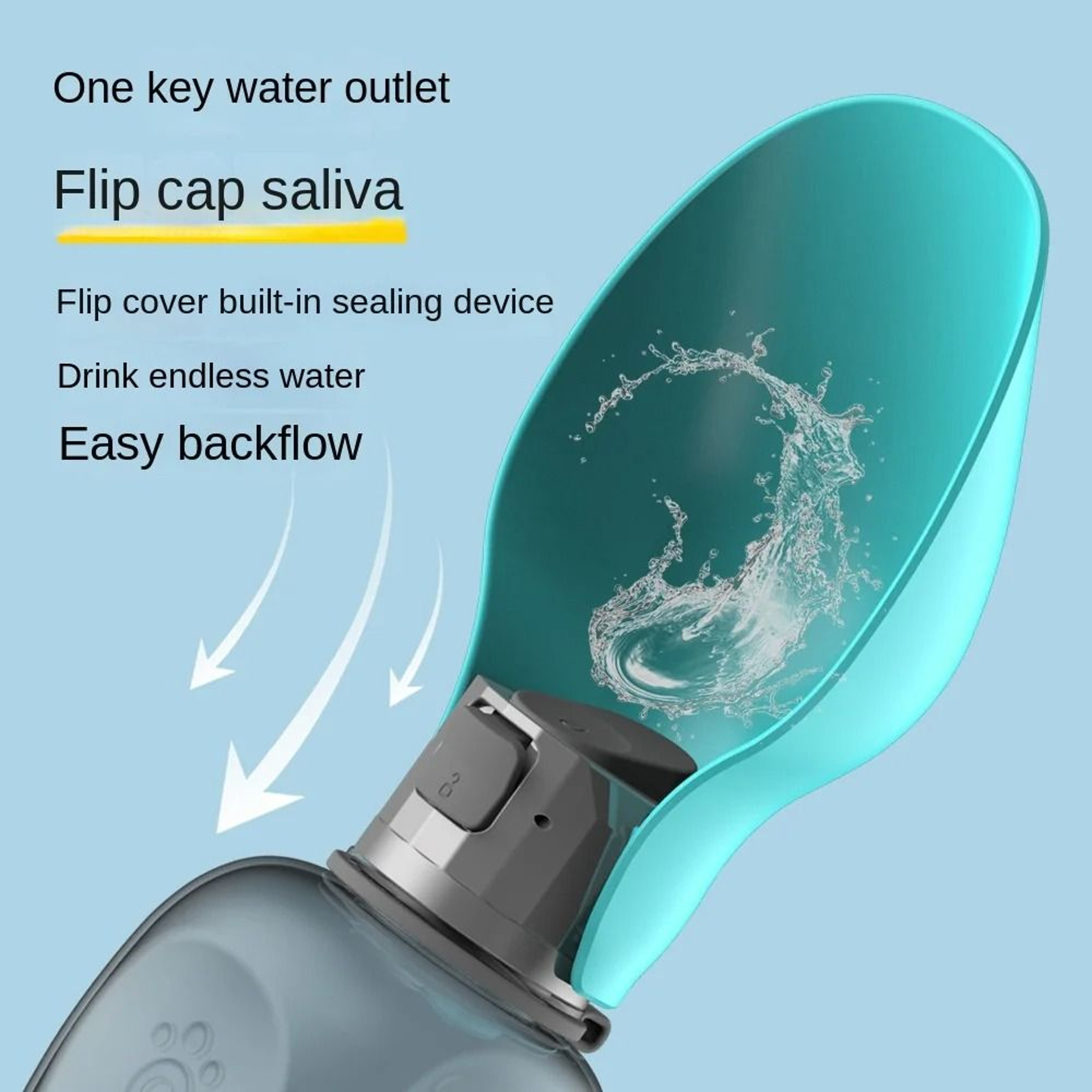 Portable Dog Water Bottle Leaf Design Folding Pet Drinking Cup For Outdoor Use 5
