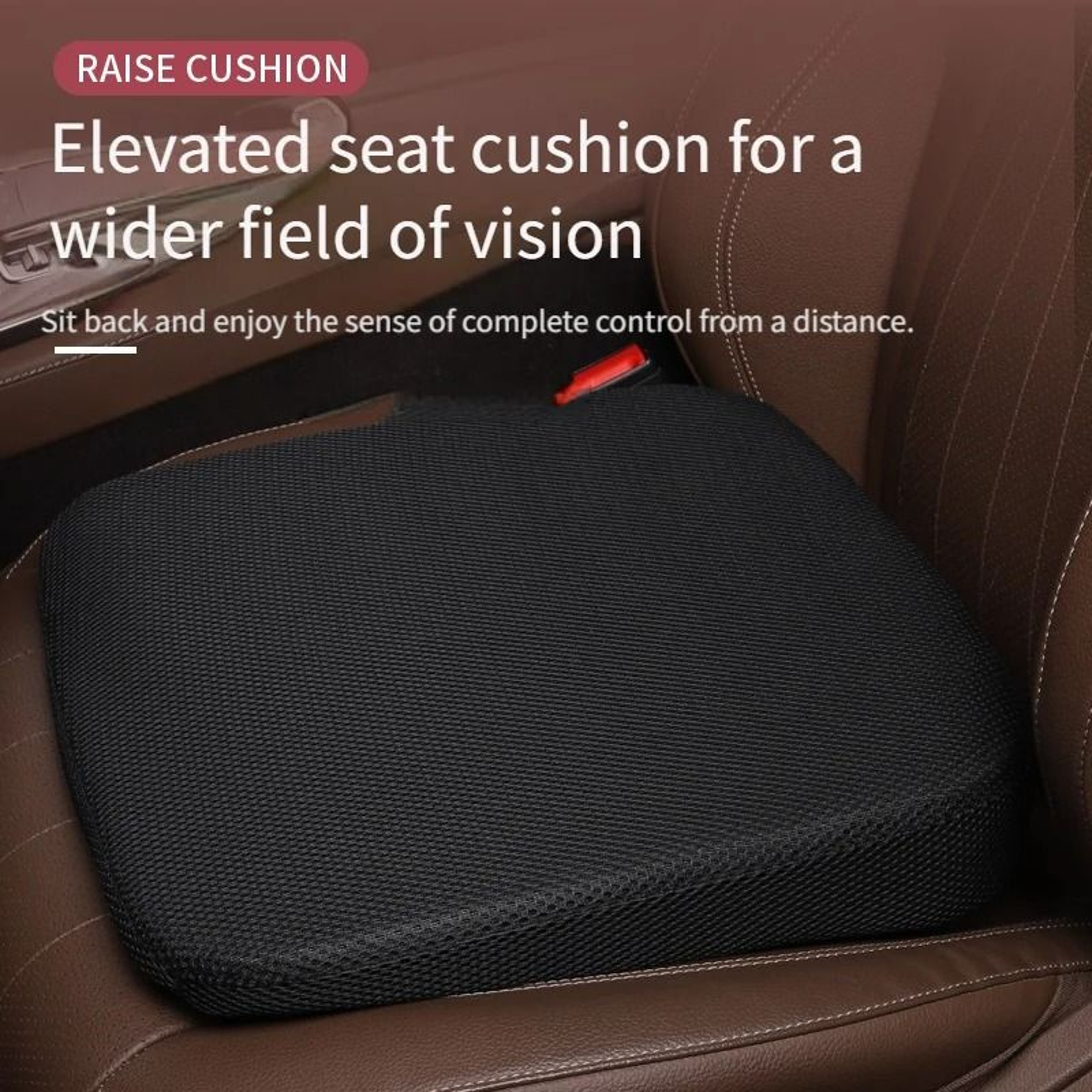 Ergonomic Car Seat Booster Cushion For Short Drivers With Sloped Comfort Design 3