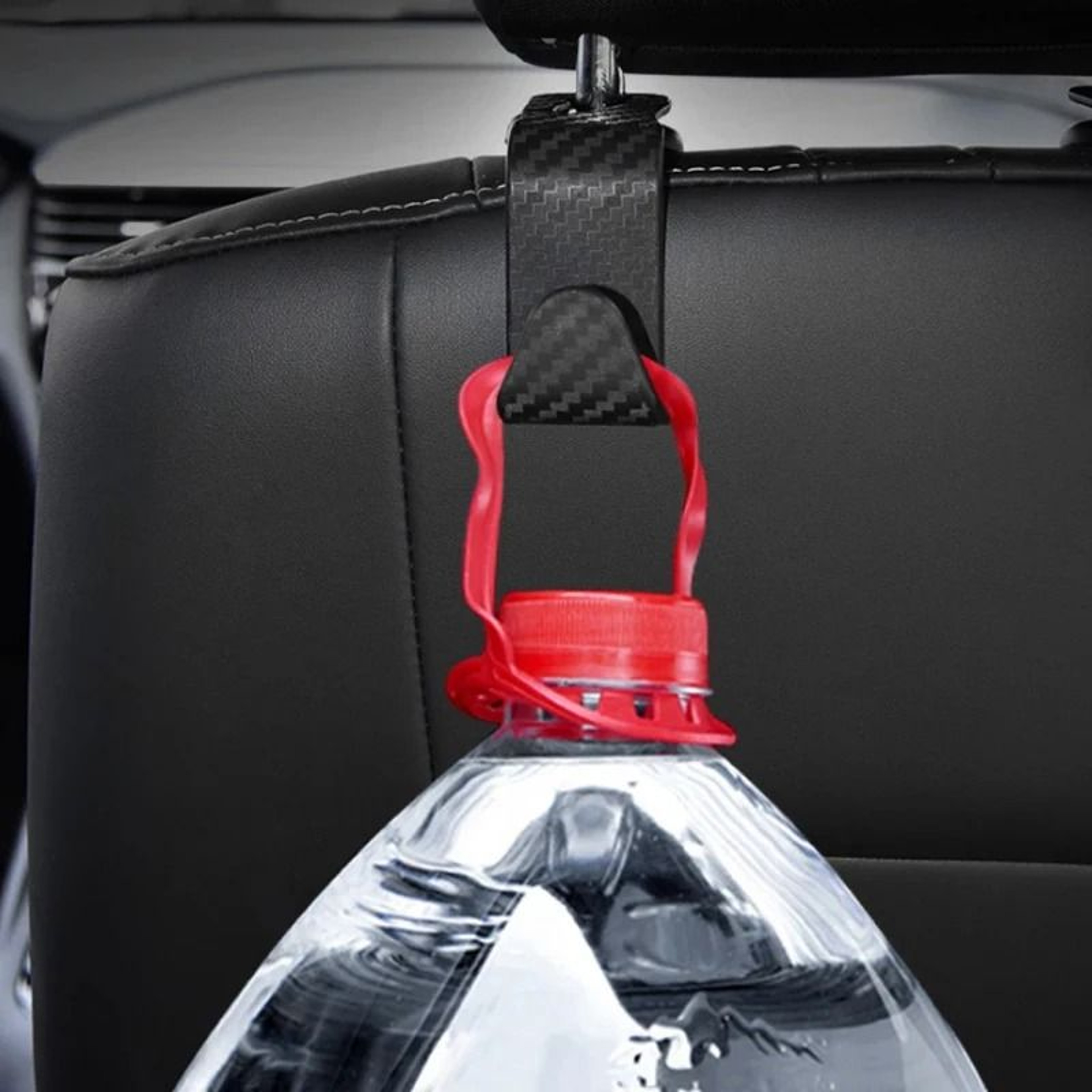 Carbon Fiber Car Seat Headrest Hooks Storage Hanger Organizer 4 Pack 7