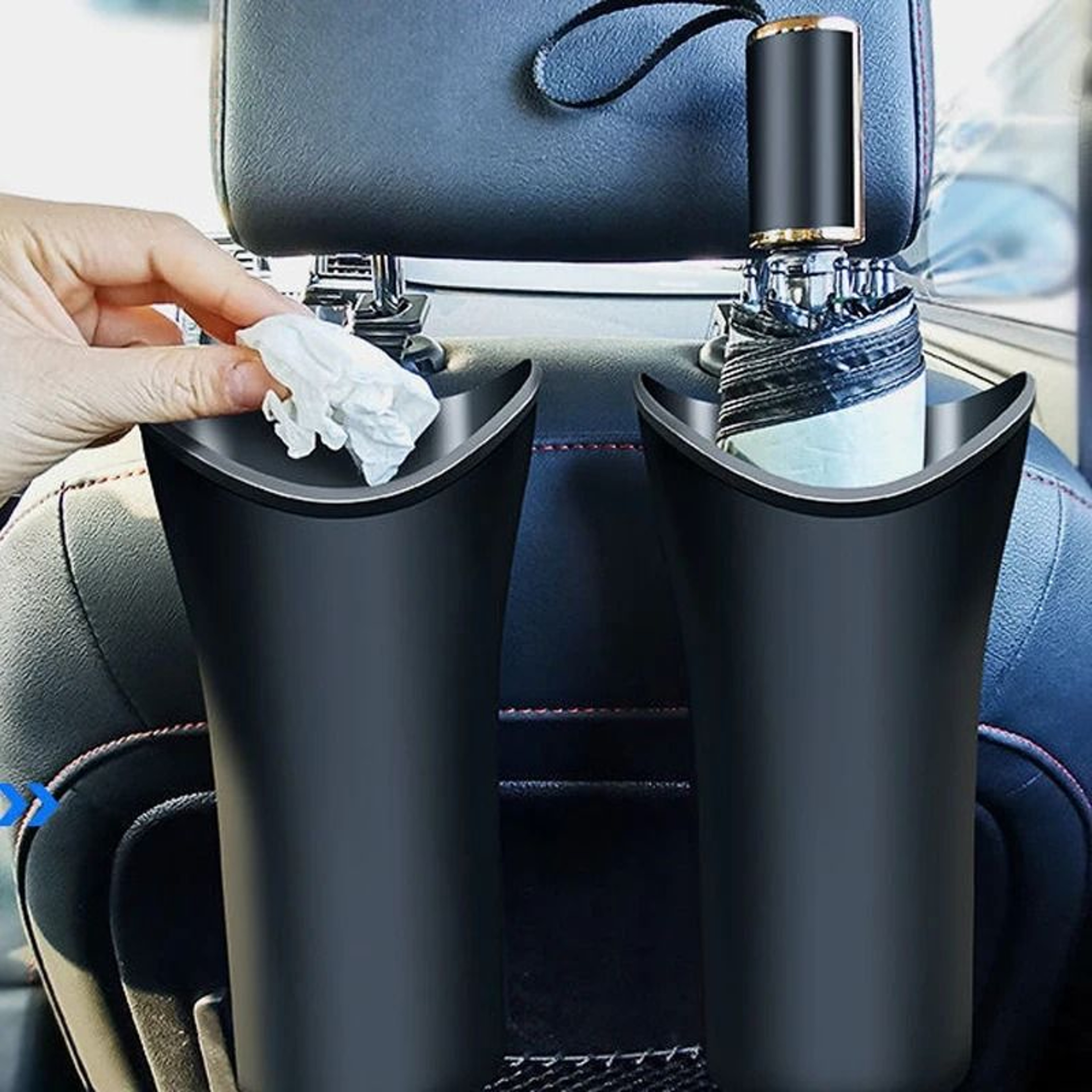 Multifunction Car Umbrella Storage Bucket With Hook Universal Auto Organizer 5
