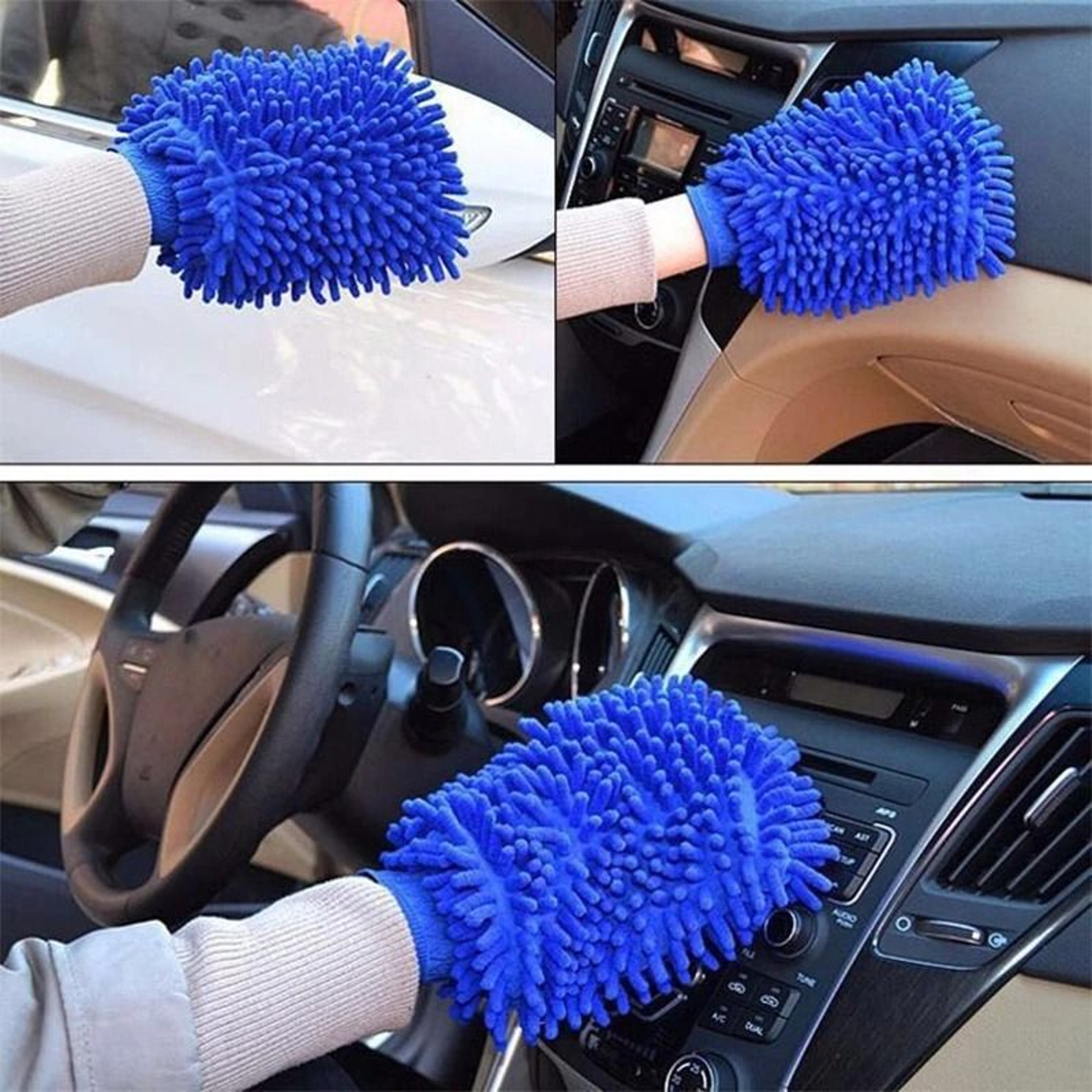 Microfiber Chenille Car Wash Glove Waterproof Thick Cleaning Mitt 5