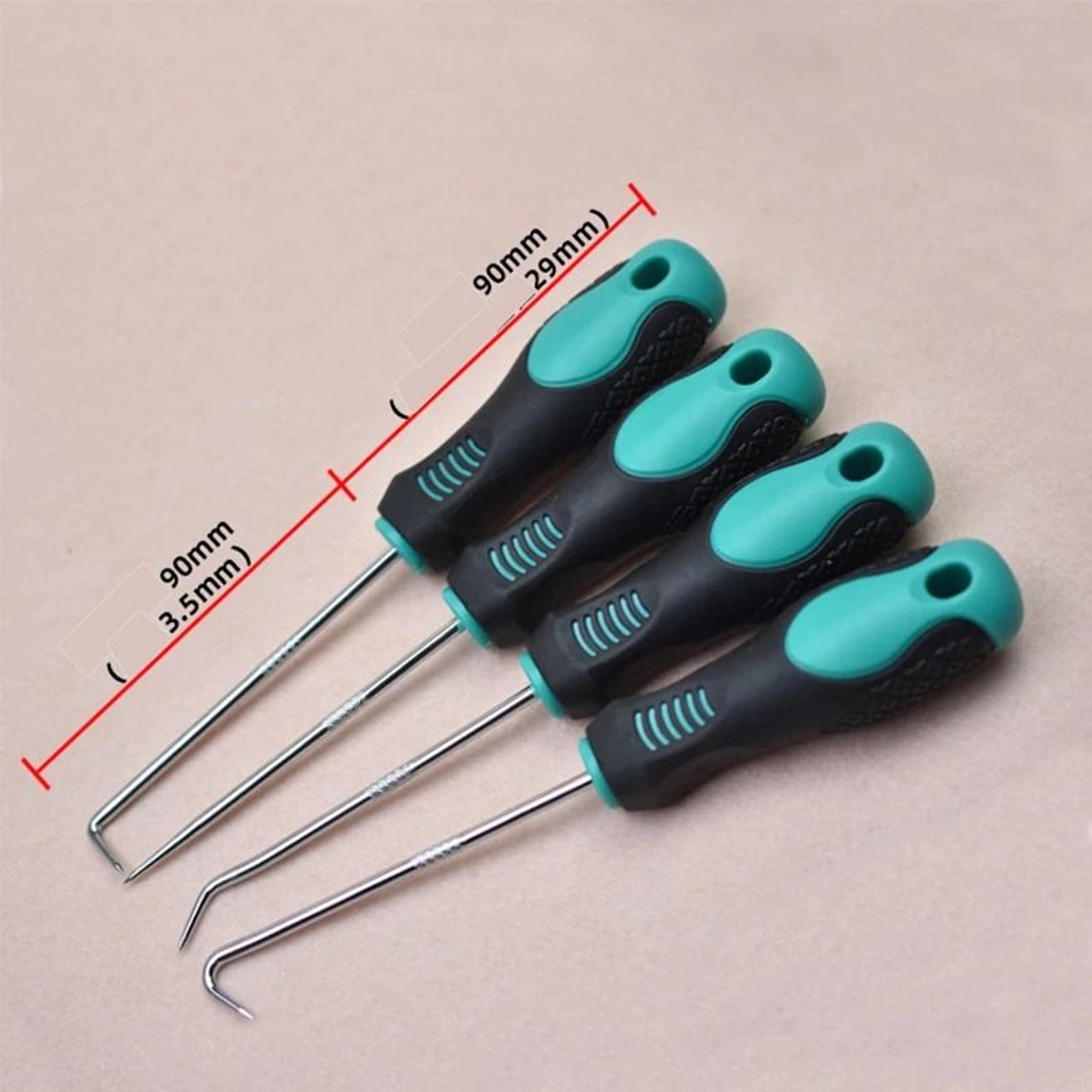 Long Pick And Hook Set O Ring Oil Seal Removal Tool Kit 4 Piece 4