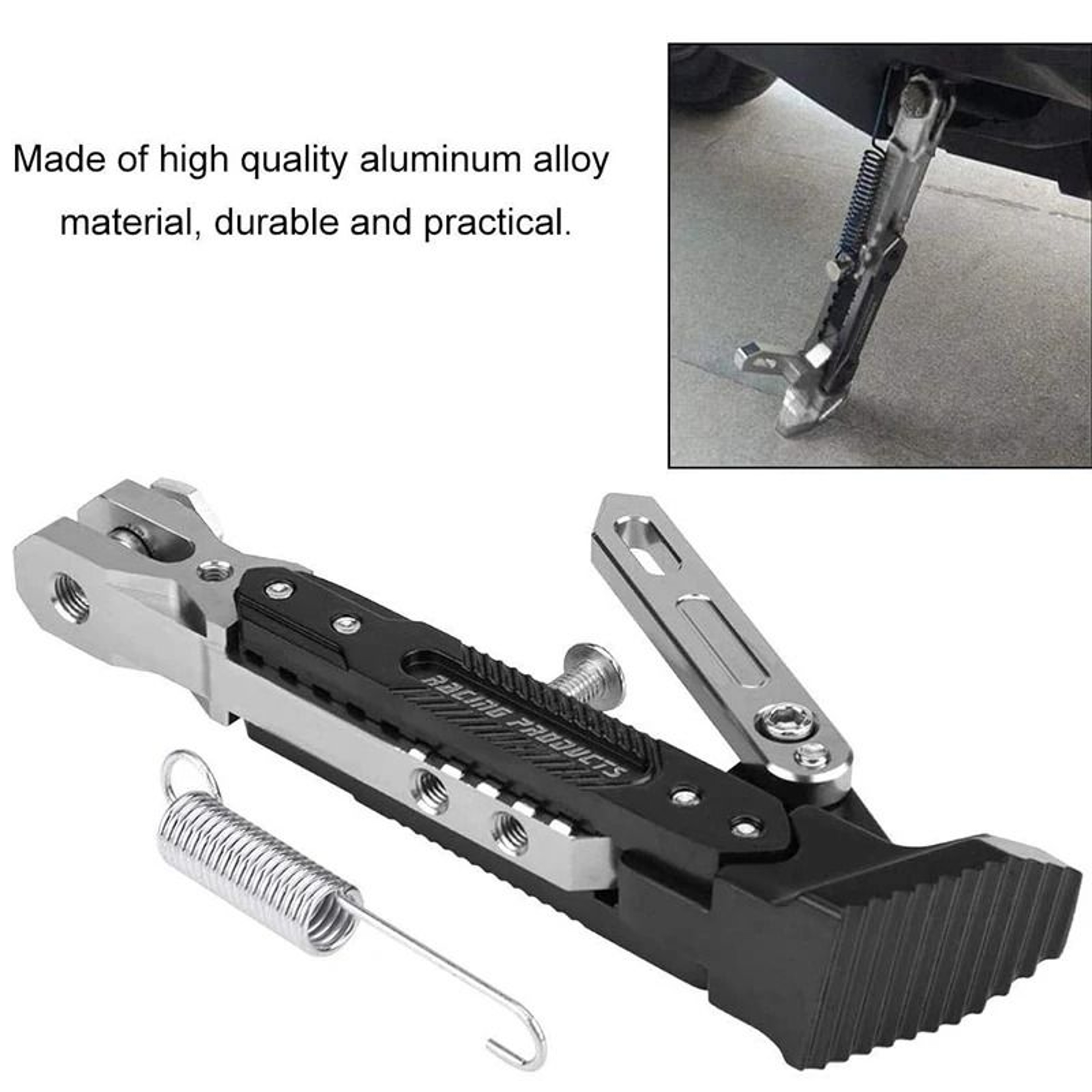Adjustable Motorcycle Kickstand Side Support Stand For Electric And Gas Motorbikes 12