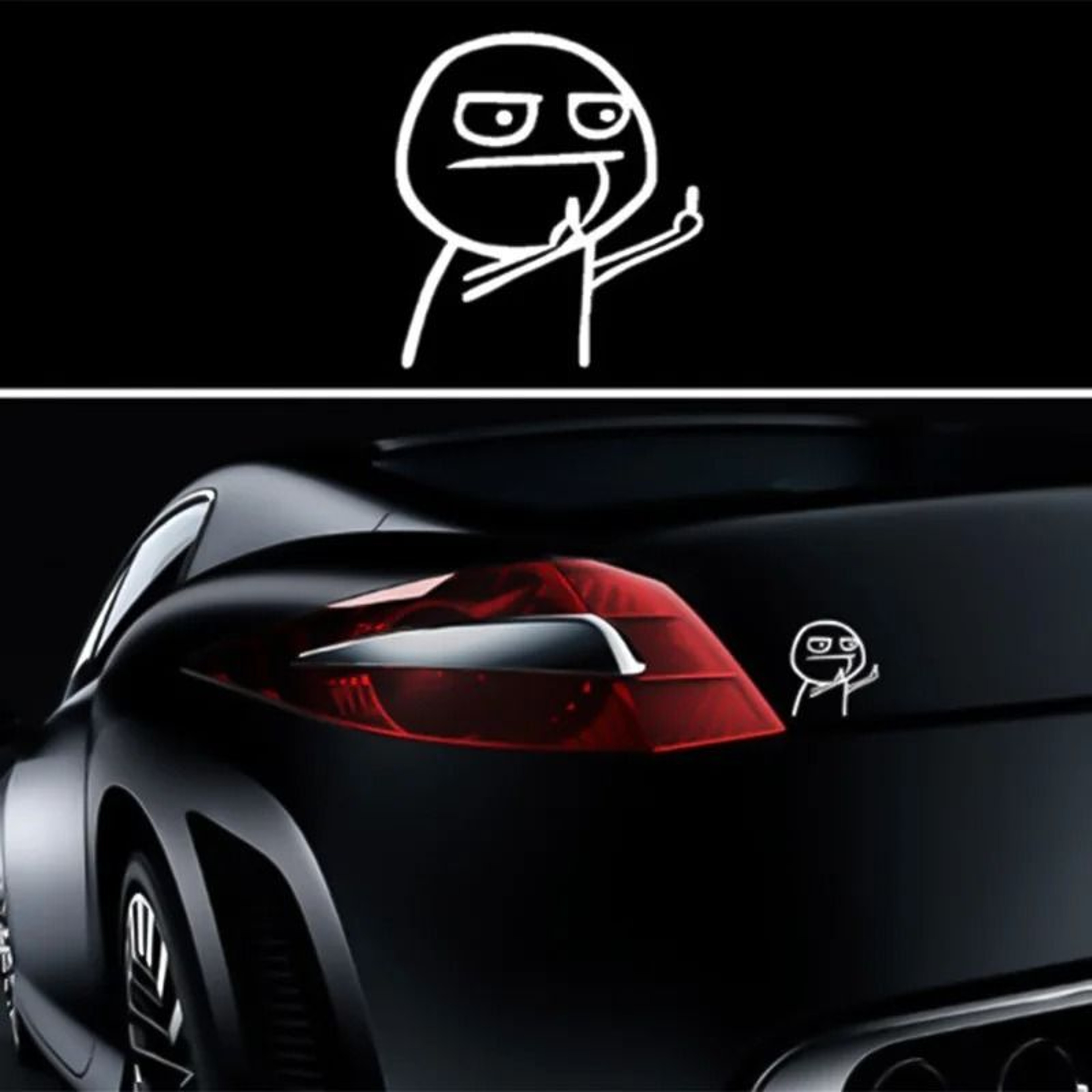 Funny Middle Finger Car Vinyl Sticker Reflective Decal For Cars And Motorcycles 7