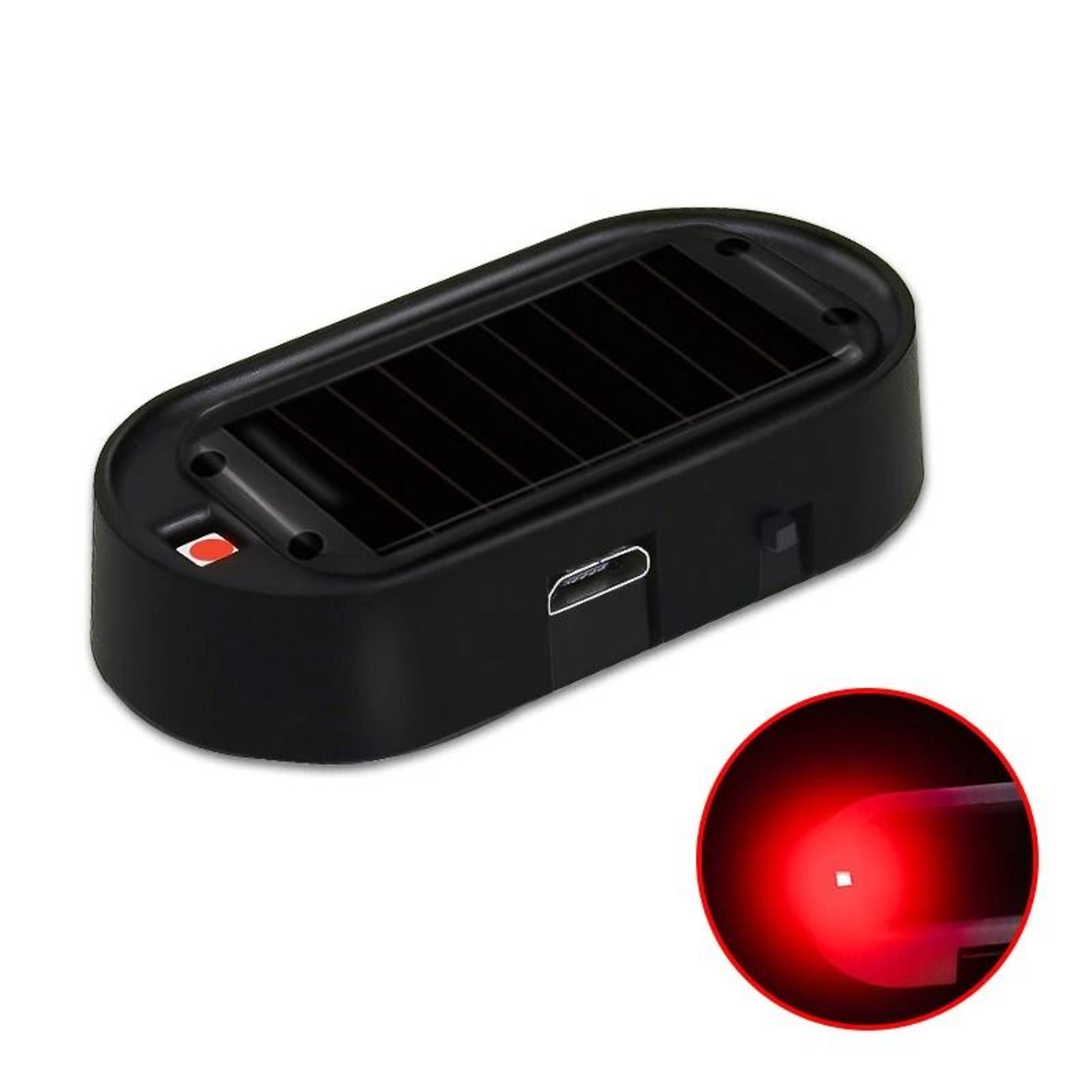 Solar Powered Dummy Car Alarm LED Security Warning Light Set 6