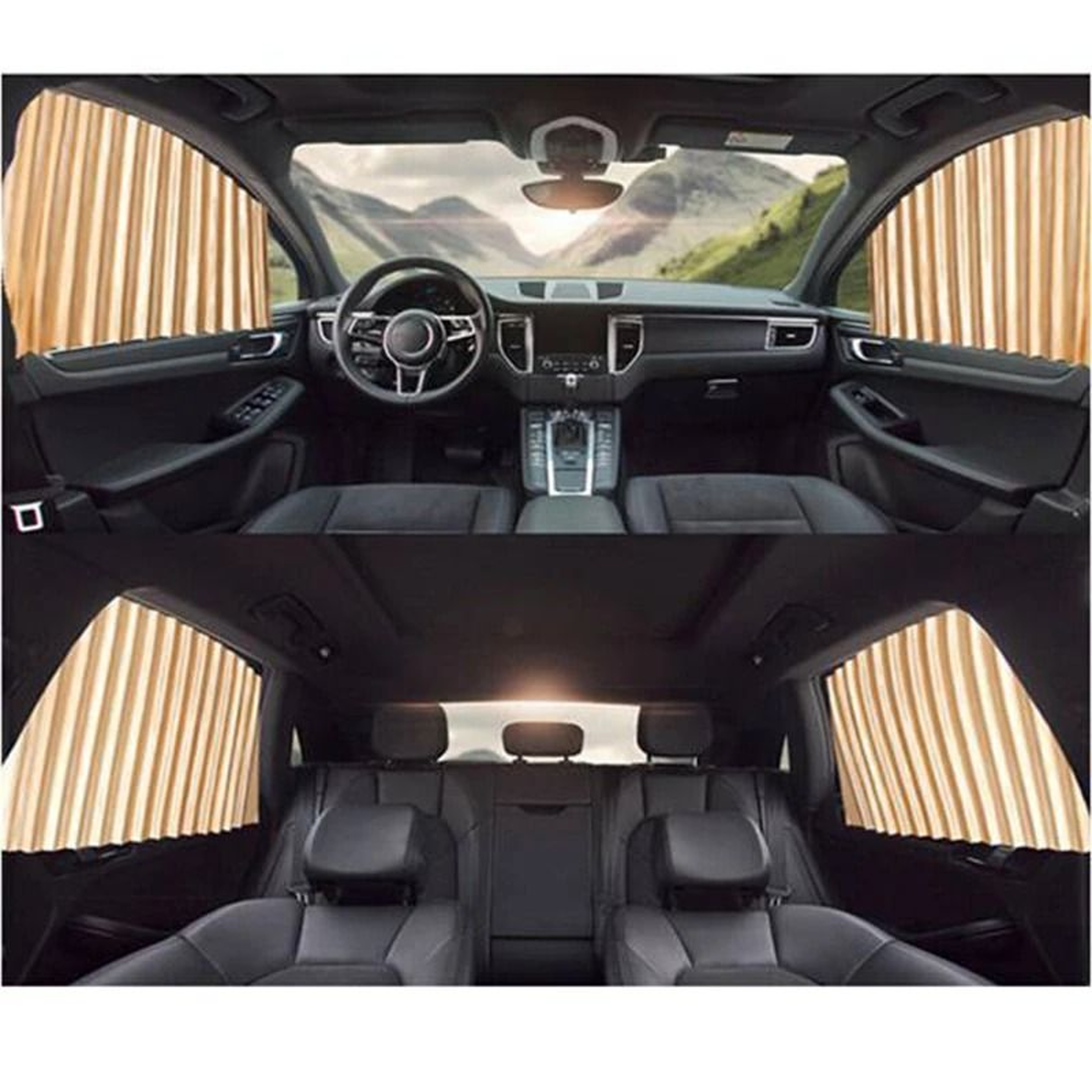 Magnetic Car Sunshade Window Curtain UV Protection Privacy Window Shade Set 0