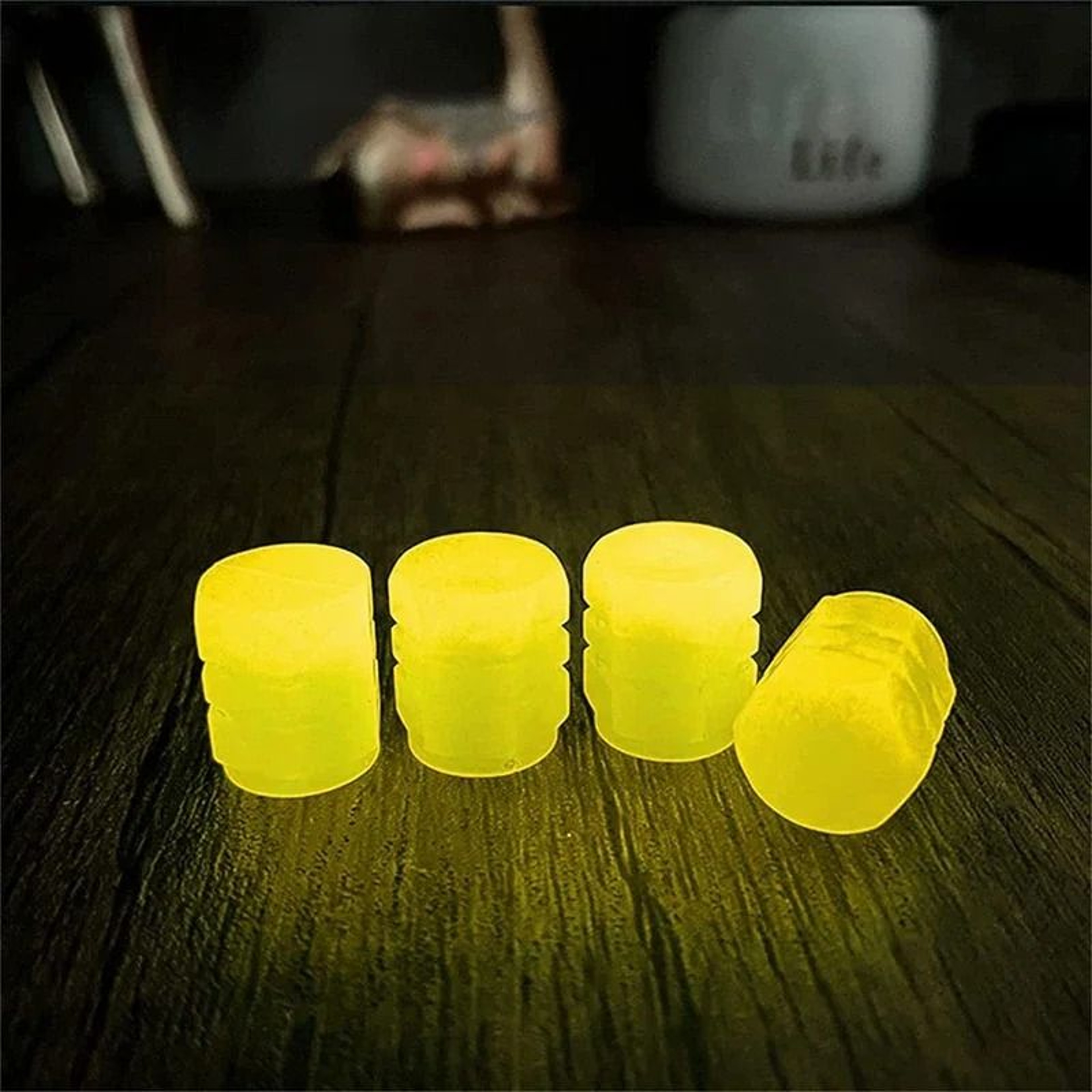 Glow In The Dark Tire Valve Caps Fluorescent Wheel Caps For Cars And Motorcycles 8