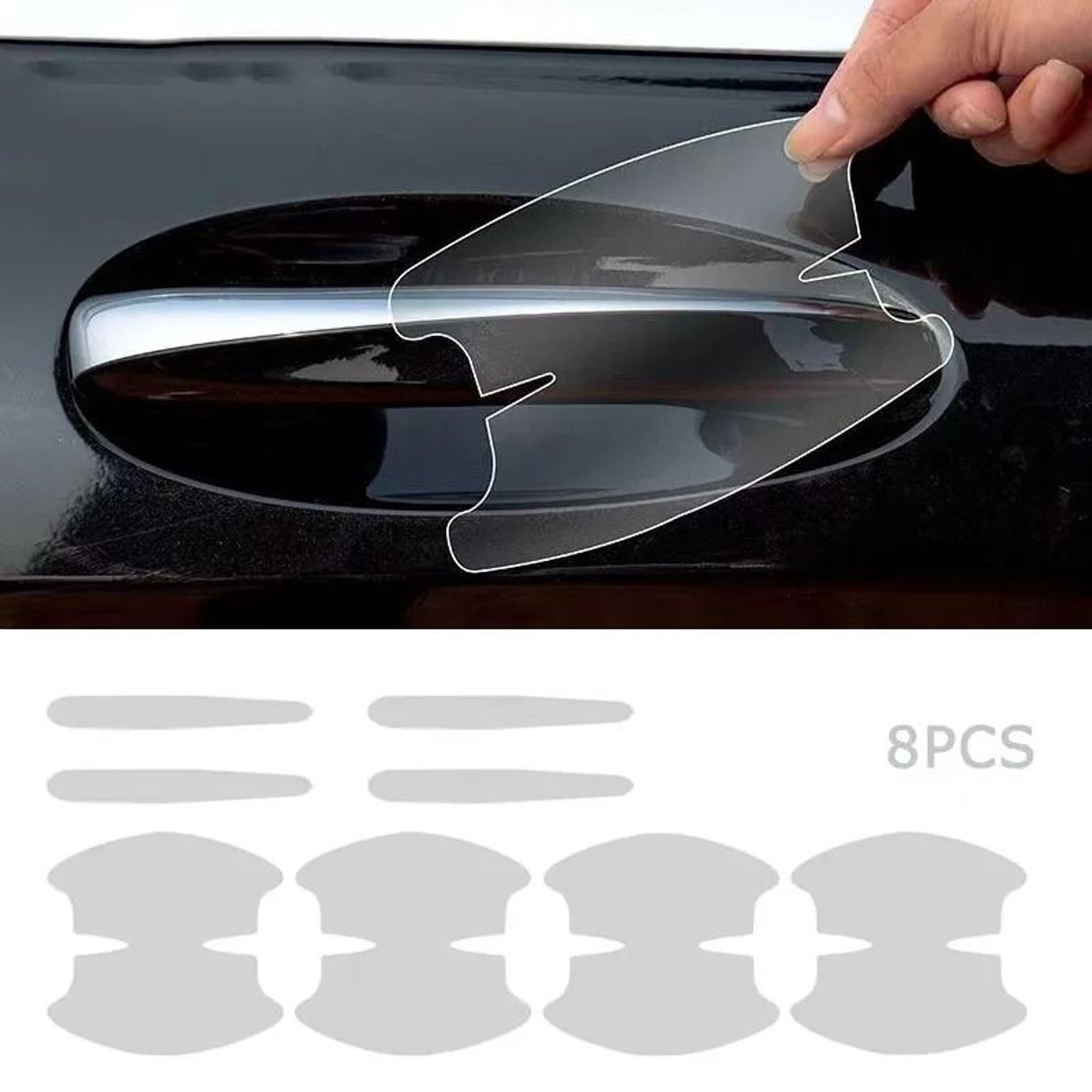 Invisible Car Door Handle Scratch Protector Bowl Stickers Anti Collision Protection Set 3