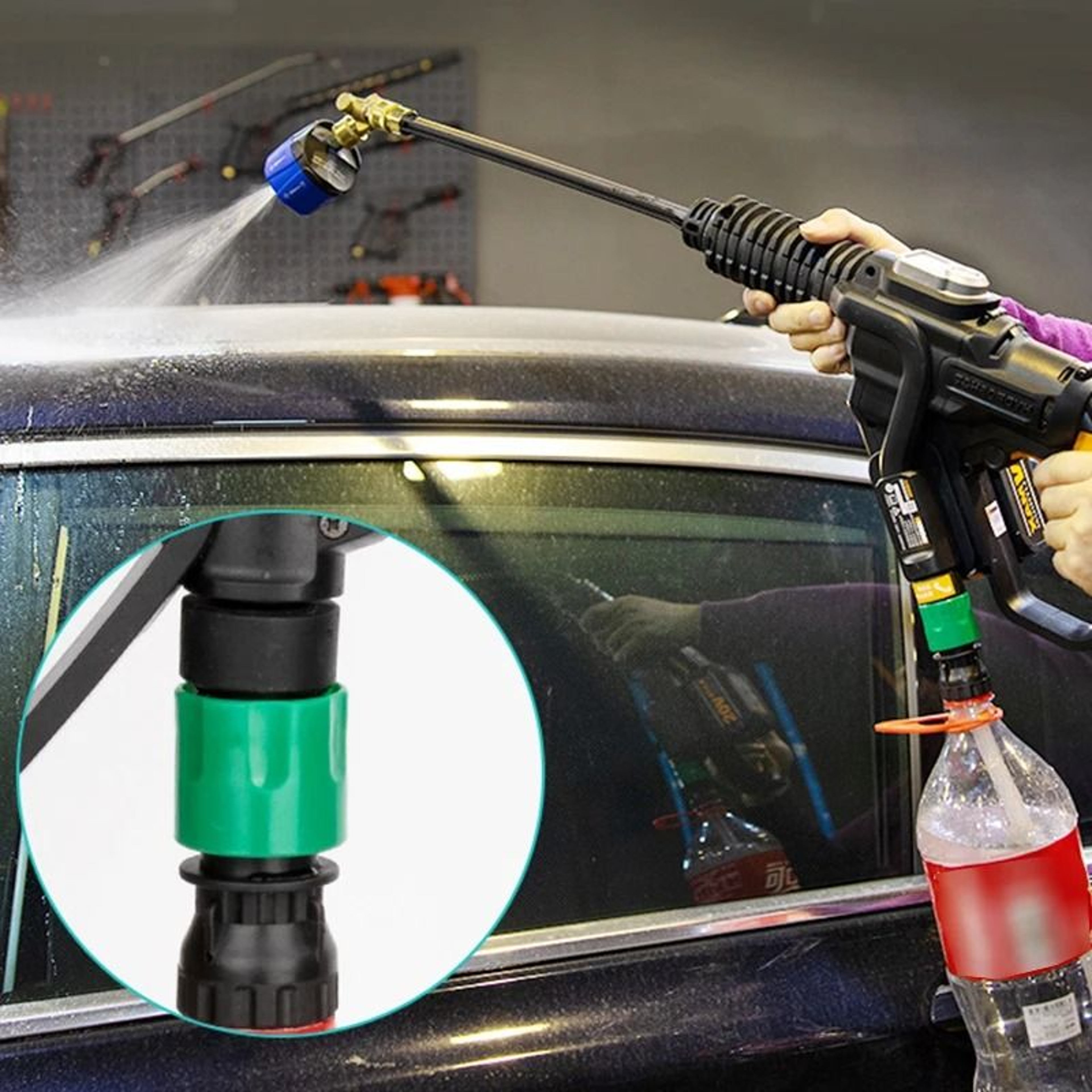 High Pressure Washer Bottle Adapter Quick Connect For Cordless Washer Guns 5