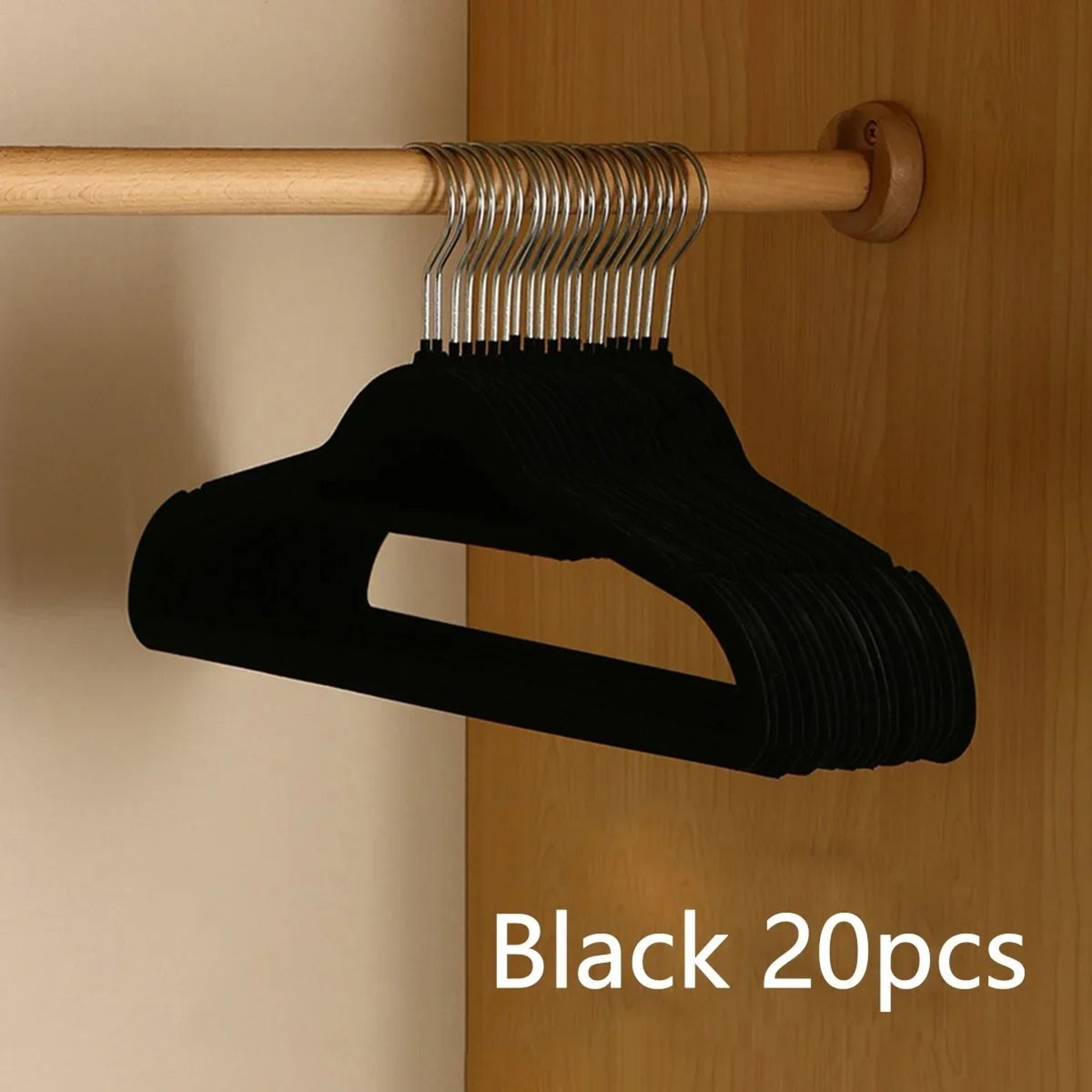Non Slip Velvet Clothes Hangers Set For Wardrobe Organization 10 Or 20 Pack 4